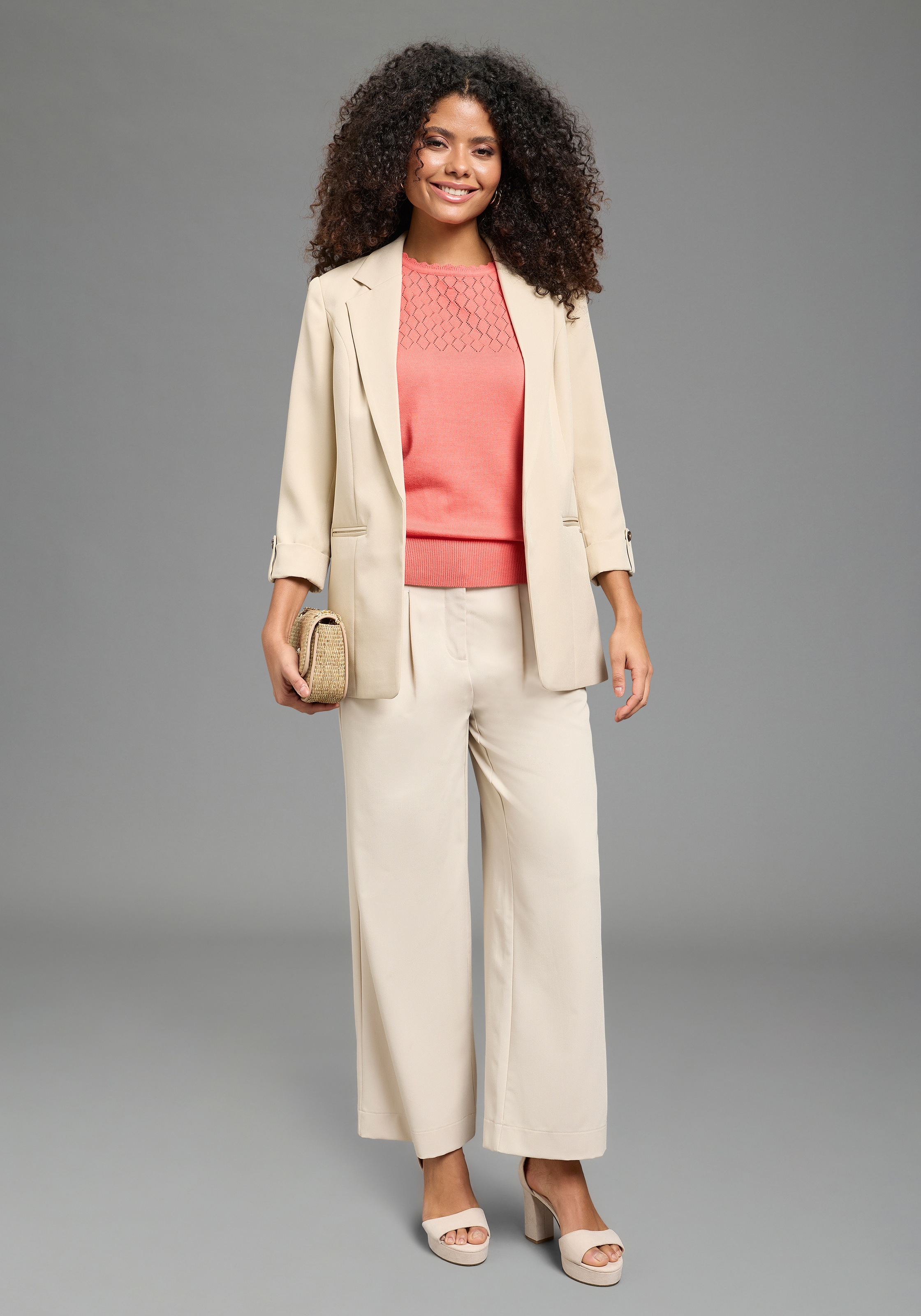 Laura Scott Laura Scott Knit Top Coral 40 3