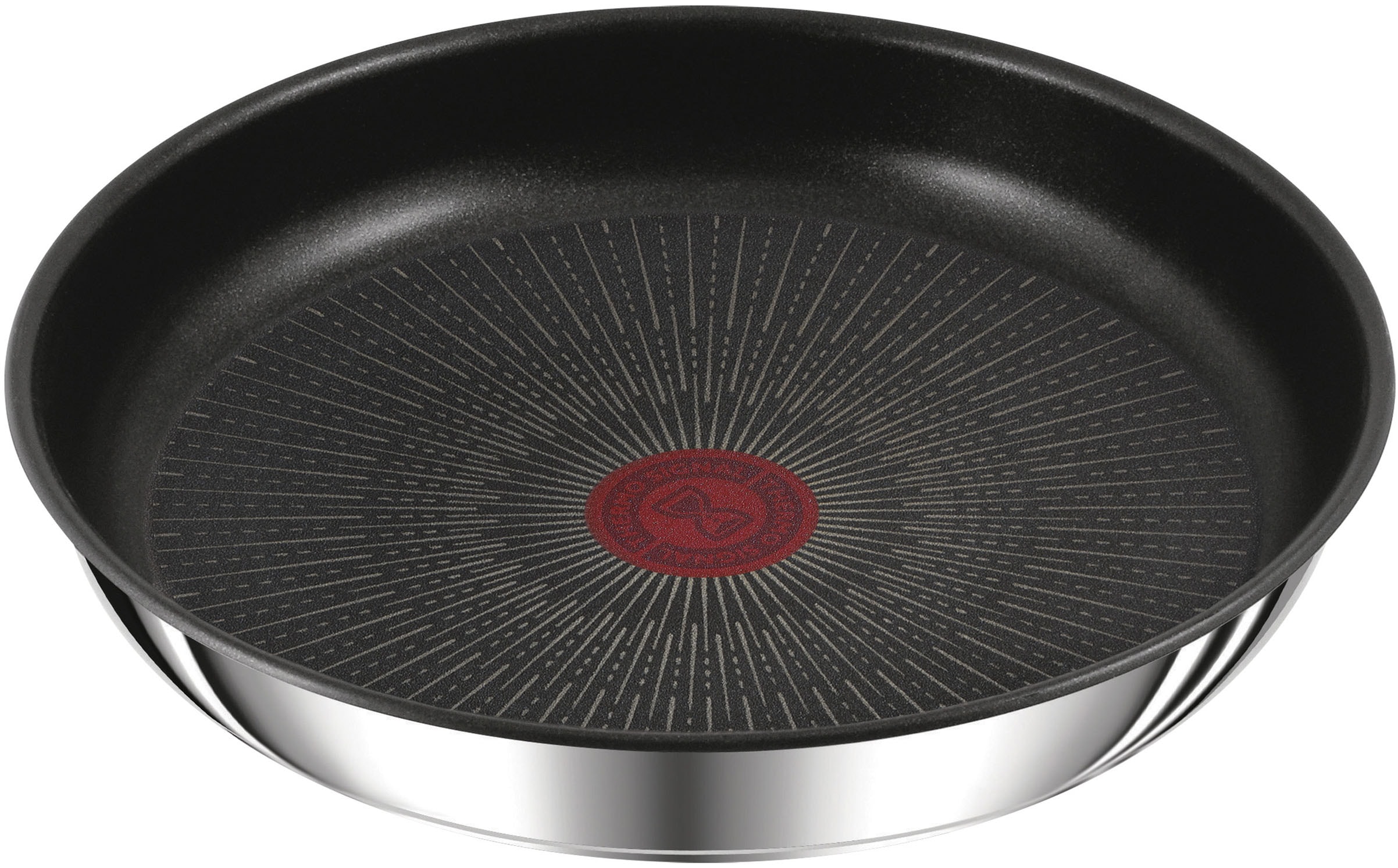 Tefal Bratpfanne "Ingenio Preference" Edelstahl 1 Stk. tlg. stapelbar, Antihaftversiegelung, Thermo-Signal, 18/10-Edelstahl