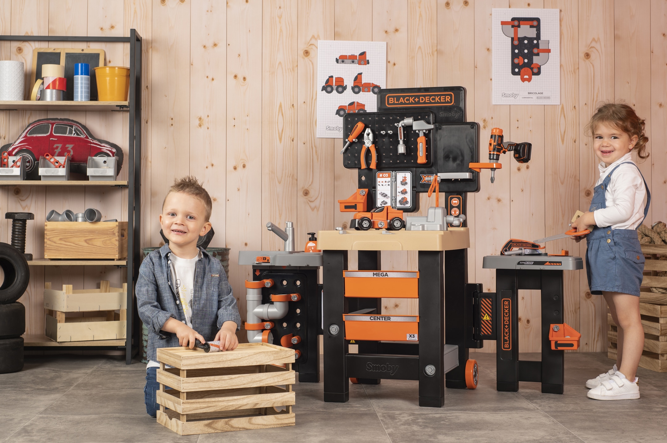 Smoby Spielwerkbank »Black + Decker, Mega Werkbank Center«