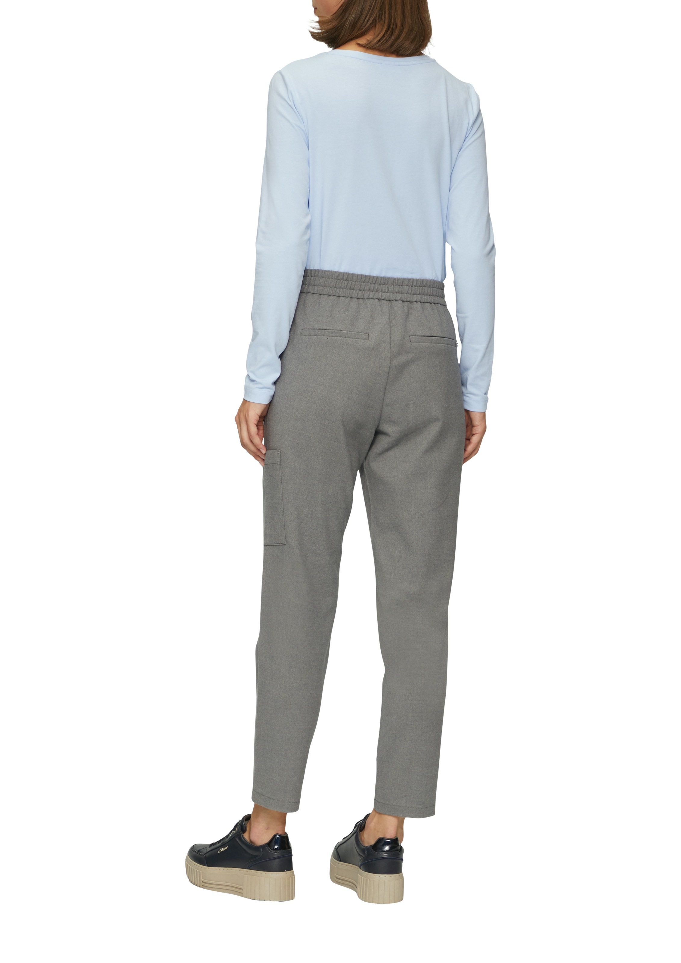 s.Oliver Stoffhose, Sommerhose mit Gummizug und Bindeband