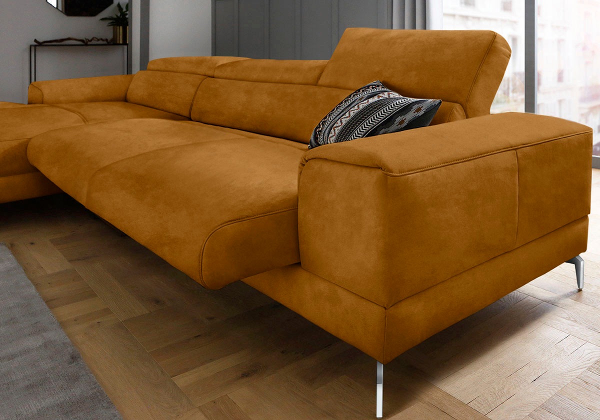 Thumbnail - W.SCHILLIG Ecksofa "piedroo, Designsofa mit tollem Sitzkomfort, elegant und bequem, L-Form" Kopfteilverstellung, wahlwei...