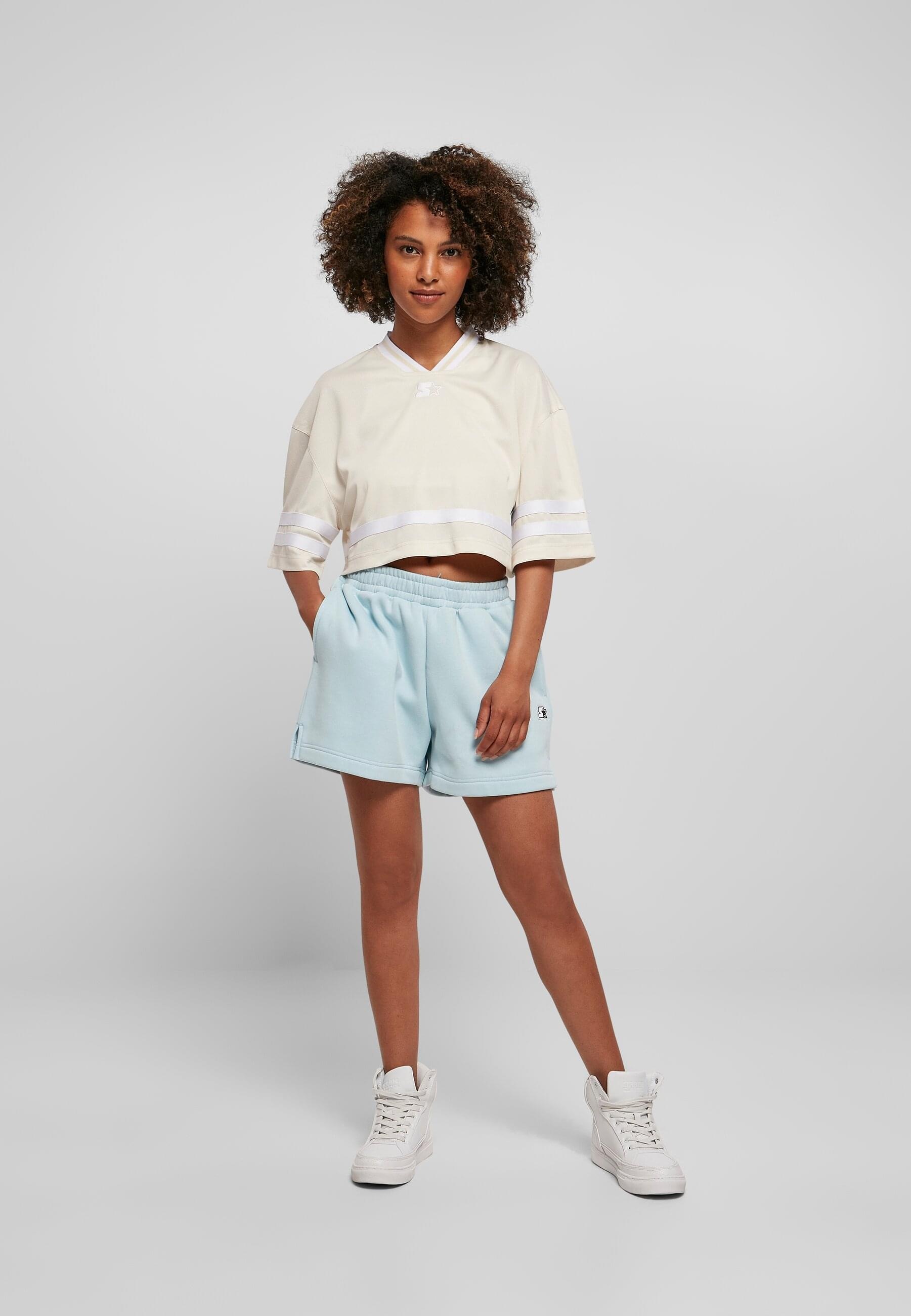Starter Black Label Kurzarmshirt »Starter Black Label Damen Ladies Starter Cropped Mesh Jersey«, (1 tlg.)