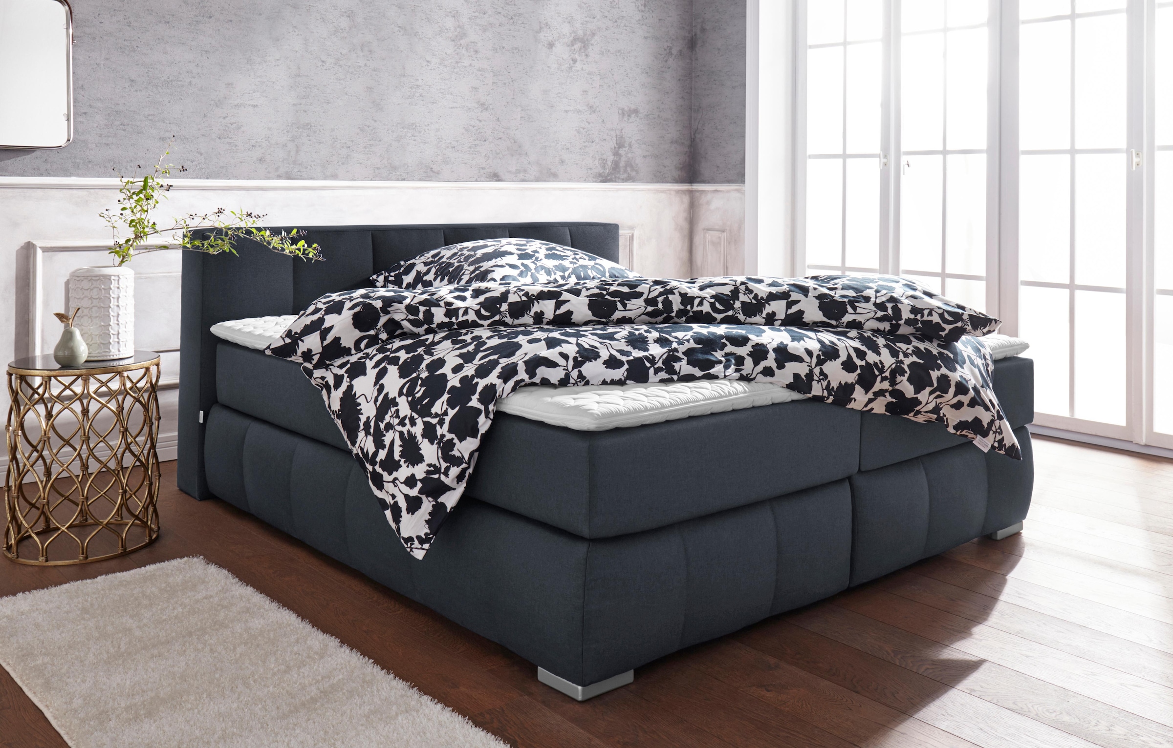 Guido Maria Kretschmer Home&Living Boxspringbett »Chelles«, inkl. Kaltschaumtopper, in 5 Breiten und 3 Matratzenarten