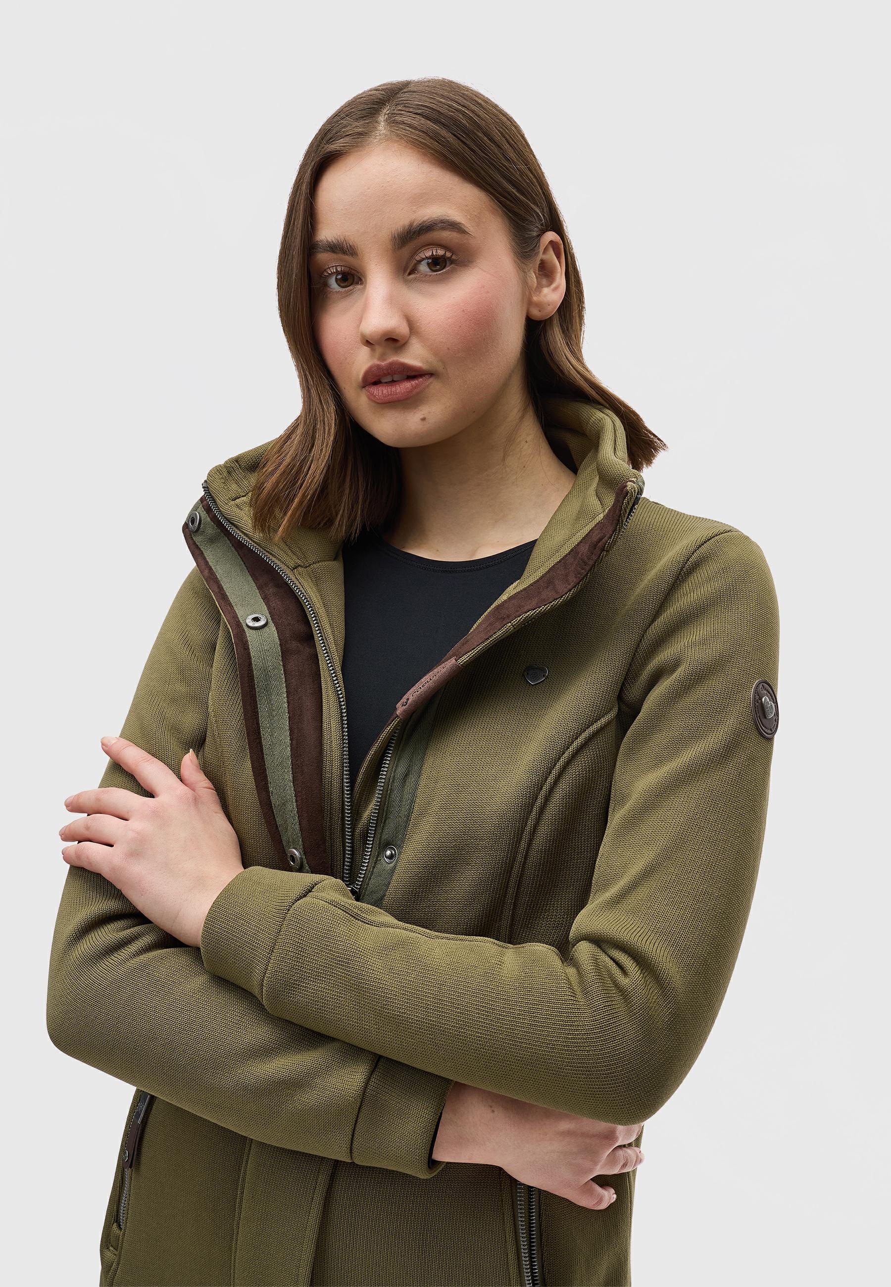 Ragwear Kapuzensweatjacke »Letti Bonded«, Sportliche Kapuzenjacke in Feinstrick-Optik