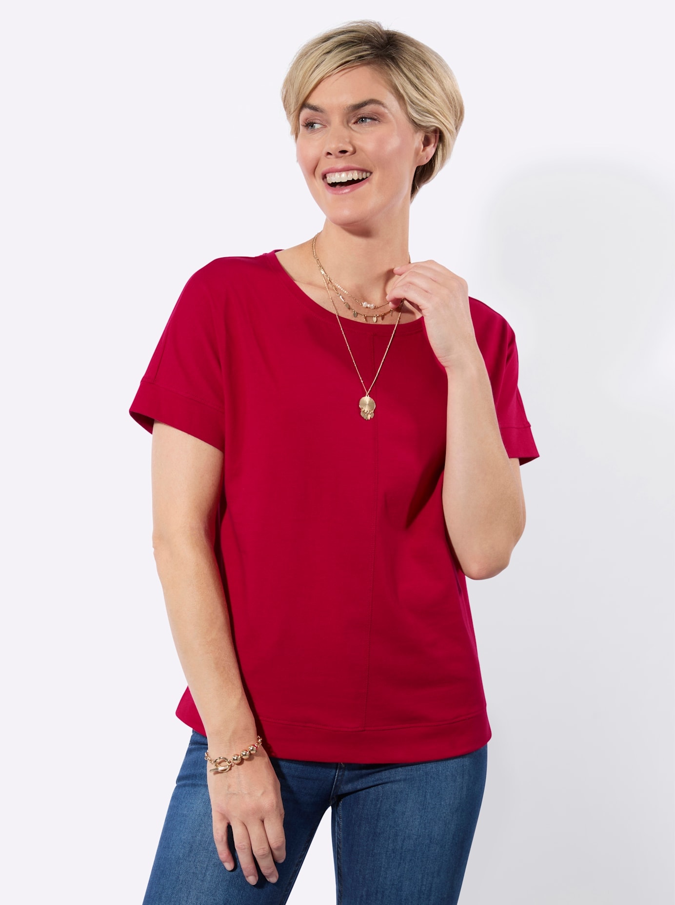 Classic Basics Rundhalsshirt "Halbarmshirt" 1 tlg. günstig online kaufen