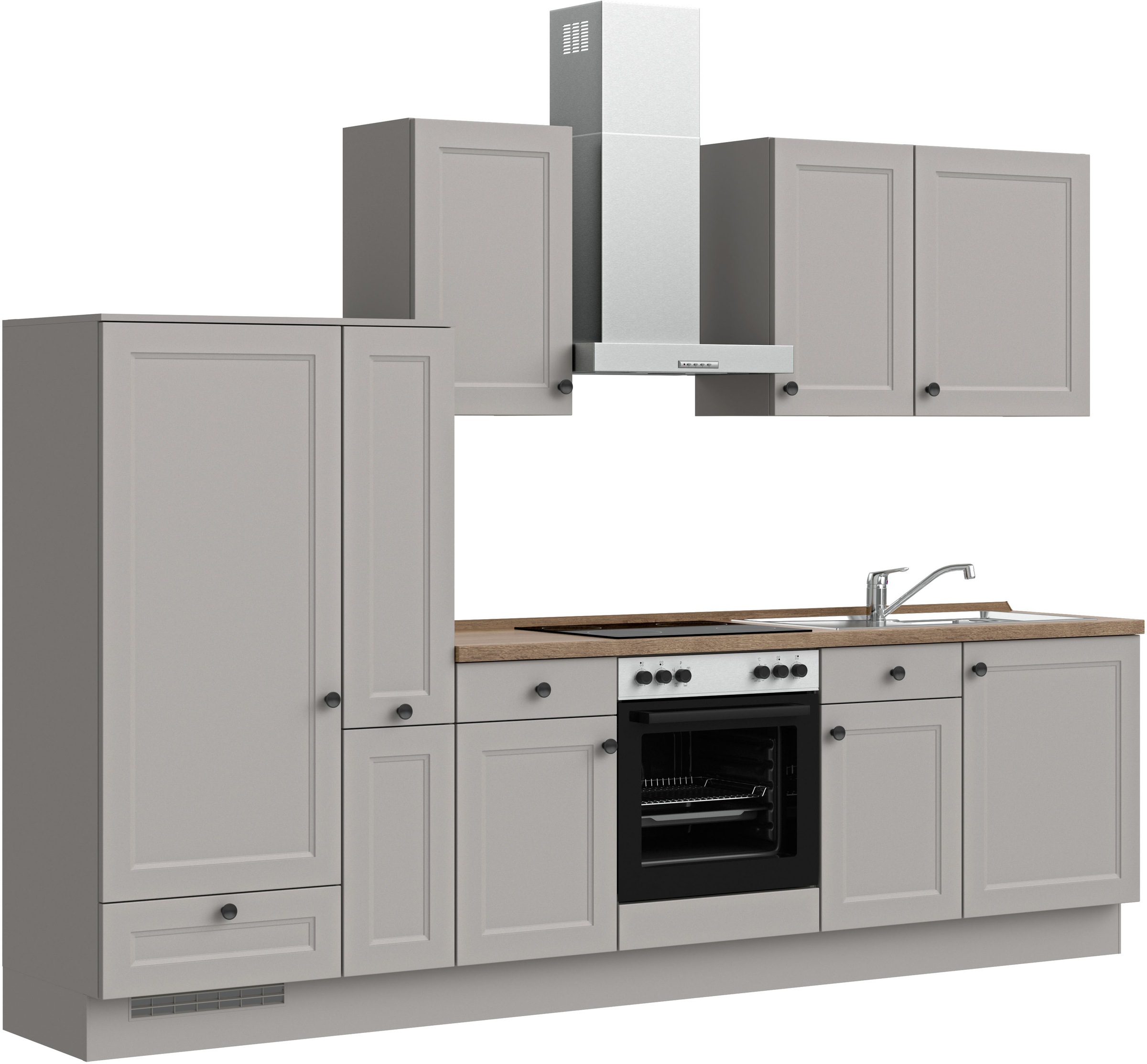 nobilia® Küchenzeile »"Cascada I"«, vormontiert, Ausrichtung wählbar, Breite 300 cm, wahlw. mit E-Geräten