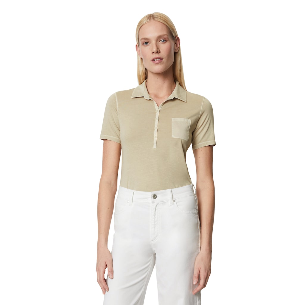 Marc O'Polo Poloshirt »mit Material-Mix-Details«