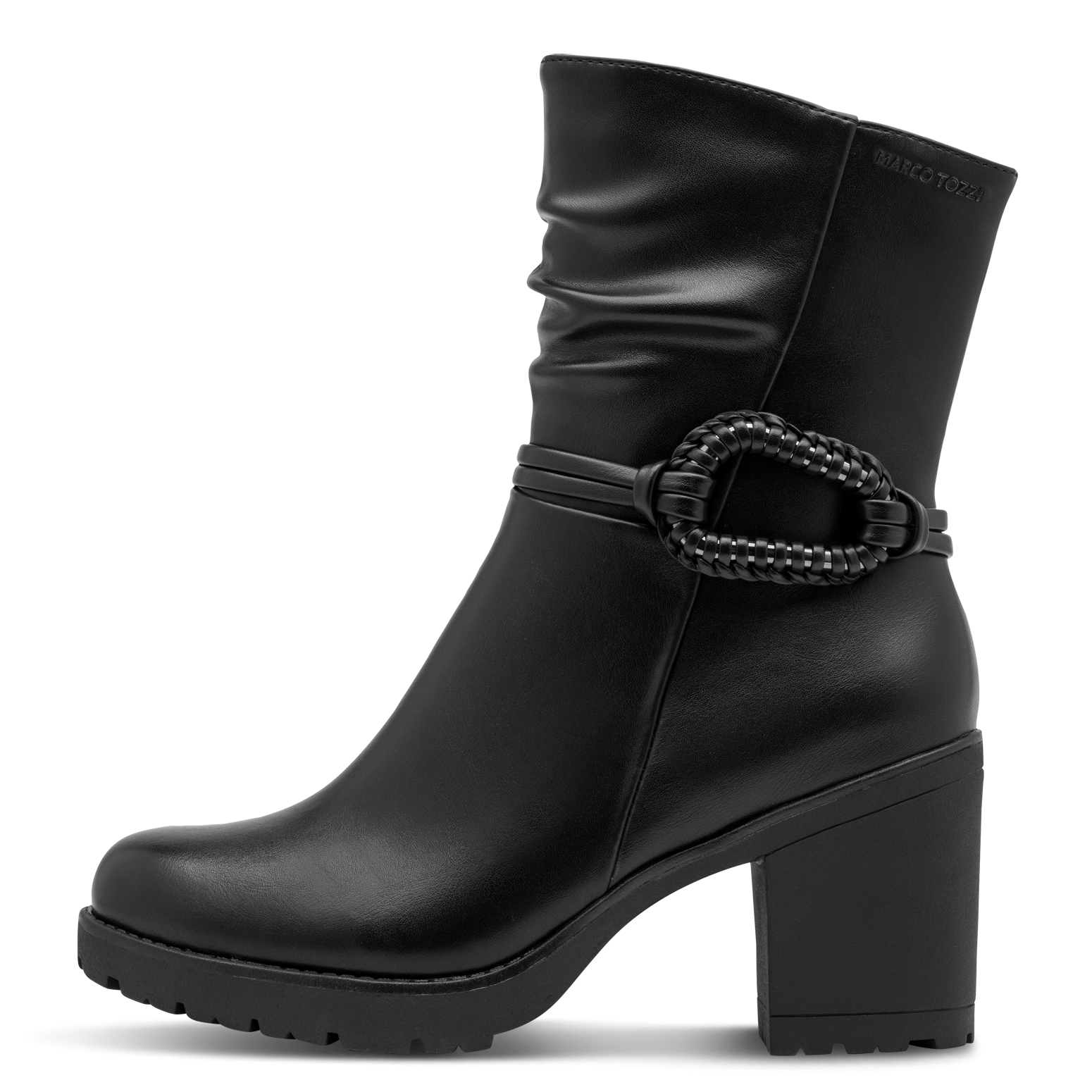 MARCO TOZZI Stiefelette  Blockabsatz, Boots mit Bändern und Schmuckelement