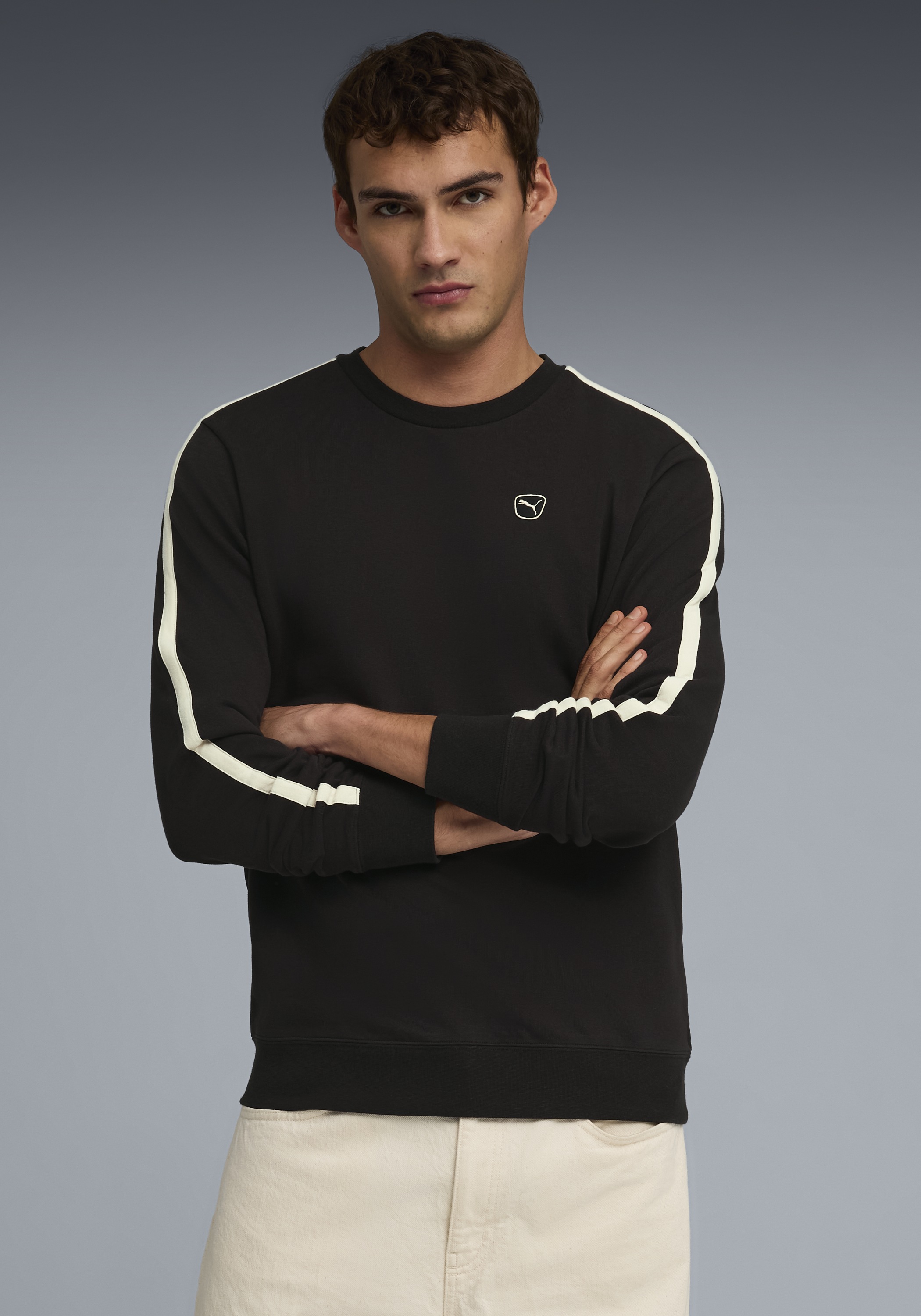 PUMA Langarmshirt "ESS ELEVATED CREW TR" Regular Fit, Langarm, sportlicher Stil, Rundhalsausschnitt