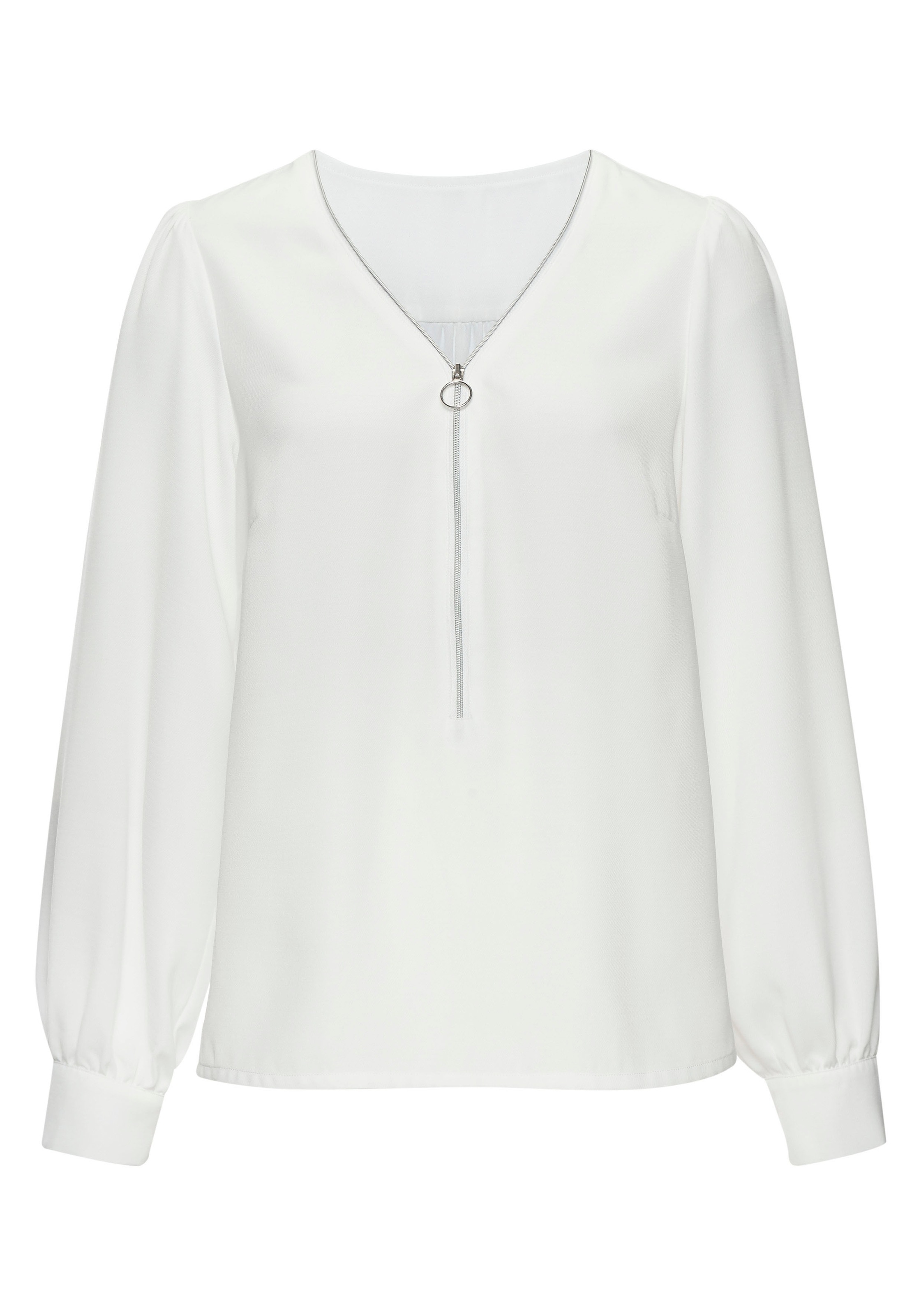LASCANA Langarmbluse, mit Reißverschlussdetail, elegante Damenbluse günstig online kaufen