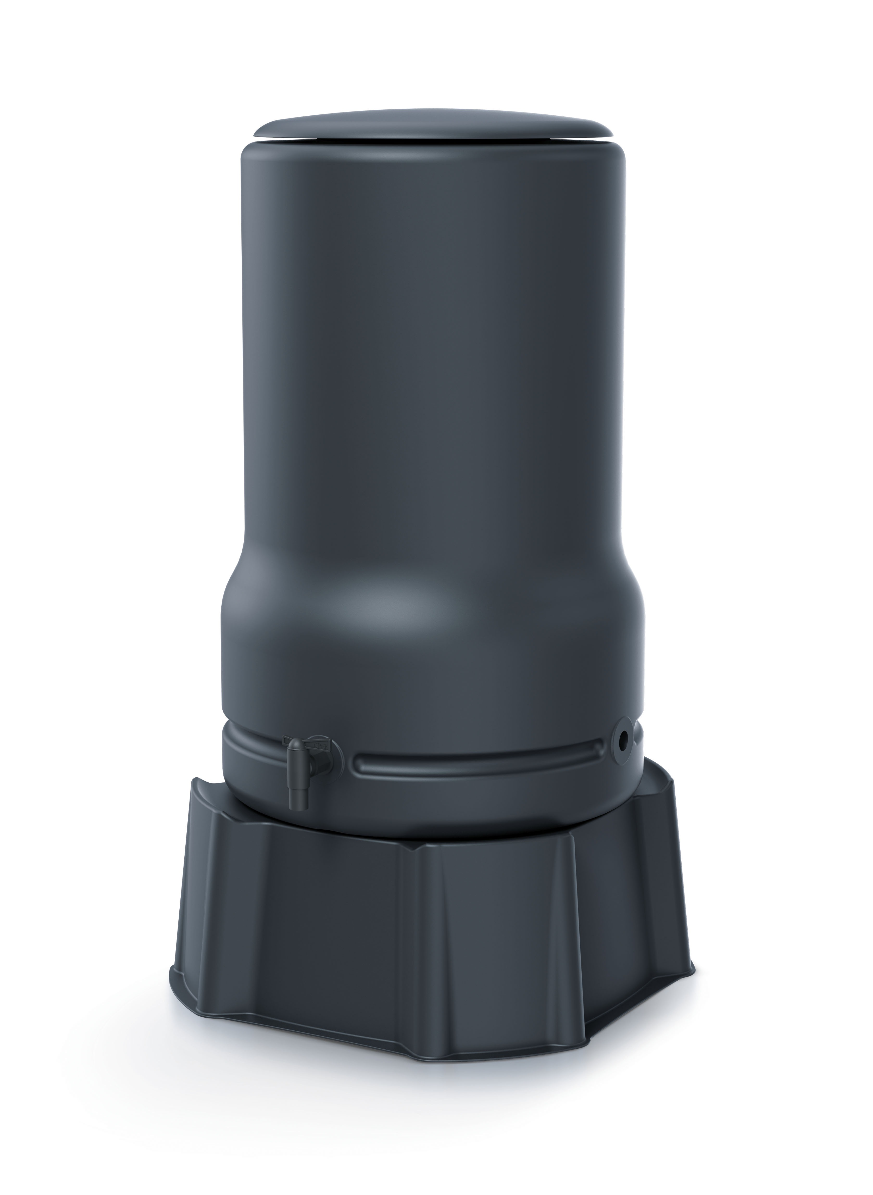 Regentonne PROSPERPLAST, H:104,5cm Ø:57cm, grau, Polyethylen, Garten, Regentonnen, "Aquabell"