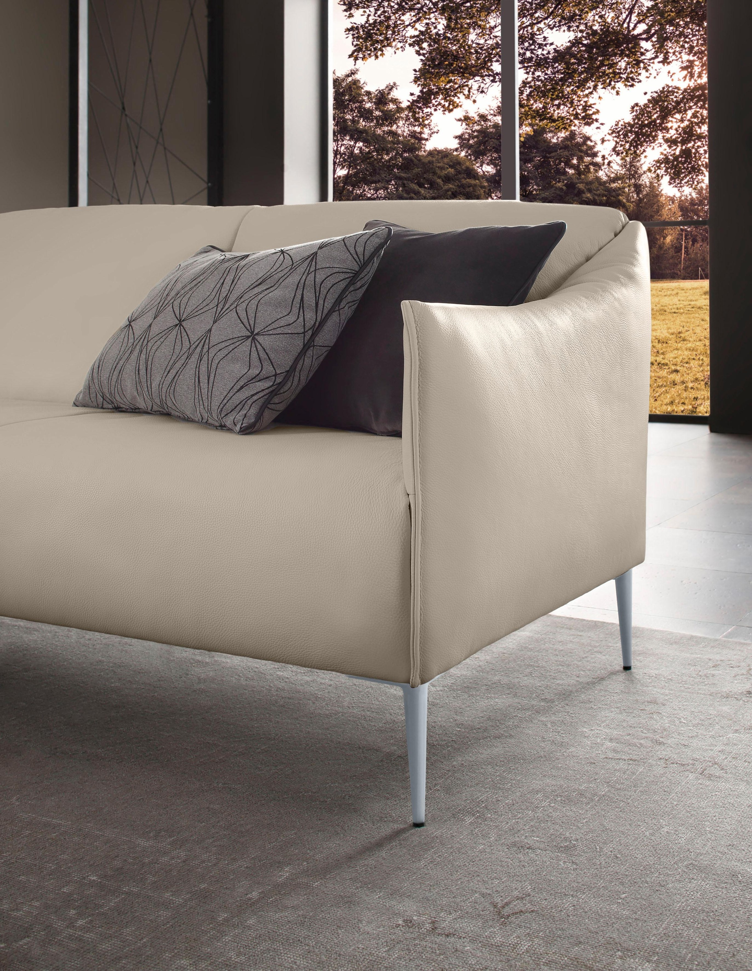 W.SCHILLIG 2,5-Sitzer »sally« mit Metallfüßen in Silber matt, Breite 194 cm