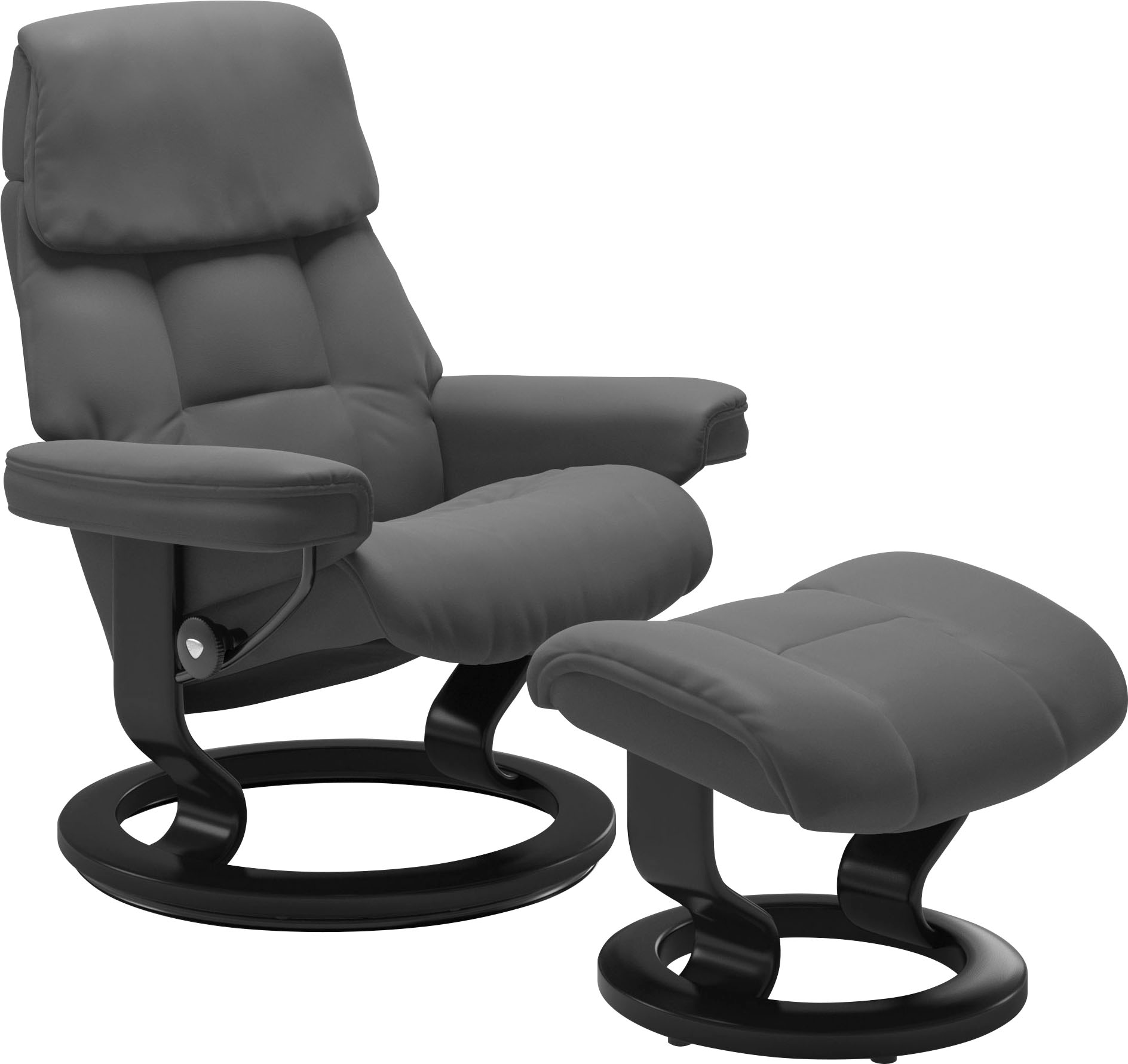 Stressless Relaxsessel "Ruby", (Set, Relaxsessel mit Hocker), mit Classic Base, Größe M, Gestell Eiche, Wenge, Braun & S