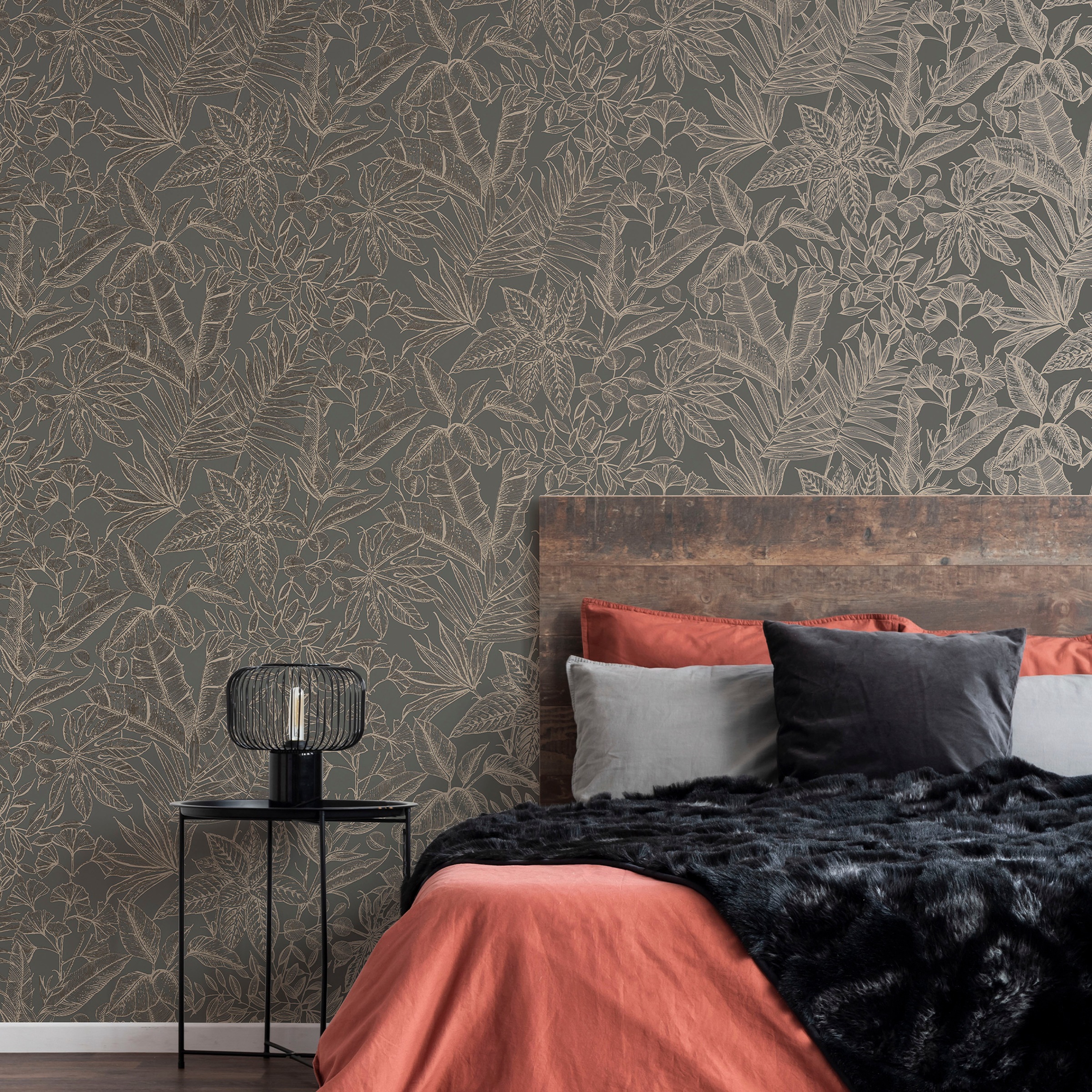 Boutique Vliestapete »Boutique - Vliestapete Paradise Smokey Quartz - 10mx52cm«, botanisch, Boutique - Vliestapete Paradise Smokey Quartz - 10mx52cm