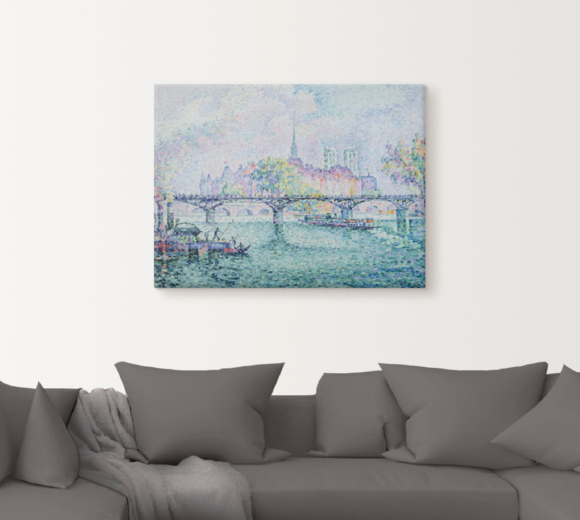 Artland Leinwandbild »Paris, Blick zur Ile de la Cité. 1913«, Europa, (1 St.), auf Keilrahmen gespannt