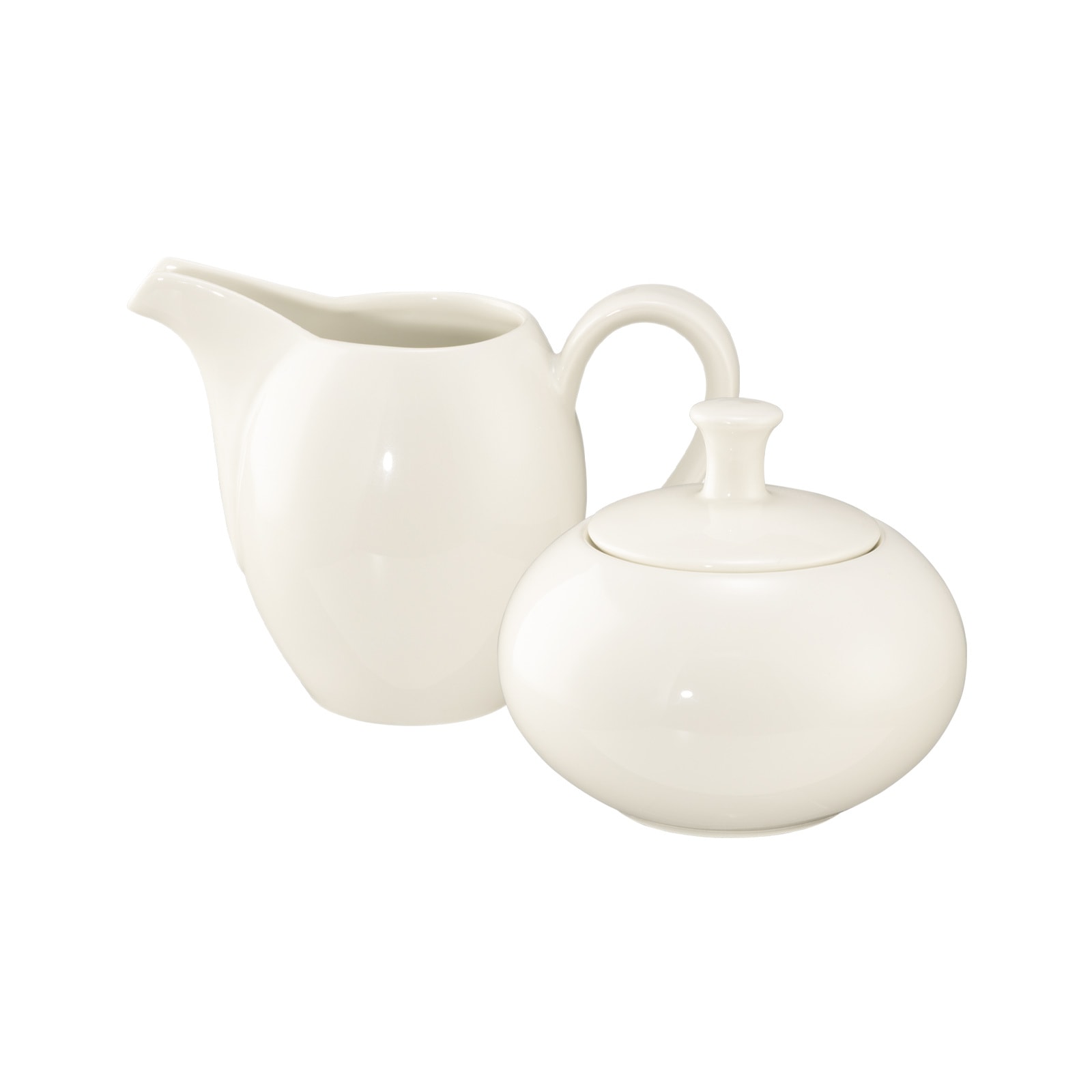Seltmann Weiden Milch- und Zuckerset "Milch- & Zuckerset Savona Fine Diamond 2er Set creme" Spülmaschinenfest, Mikrowellensicher, Ofenfest