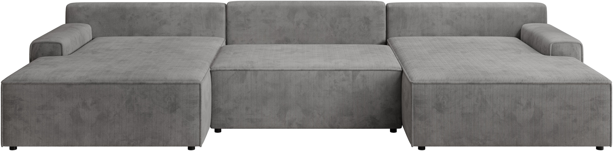 TRENDMANUFAKTUR Wohnlandschaft »Challenge, Schlafsofa mit Bettkasten, Couch in U-Form, Breite 333 cm«, XXL Sofa mit Bettkasten & Schlaffunktion, auch in trendigem Cordstoff