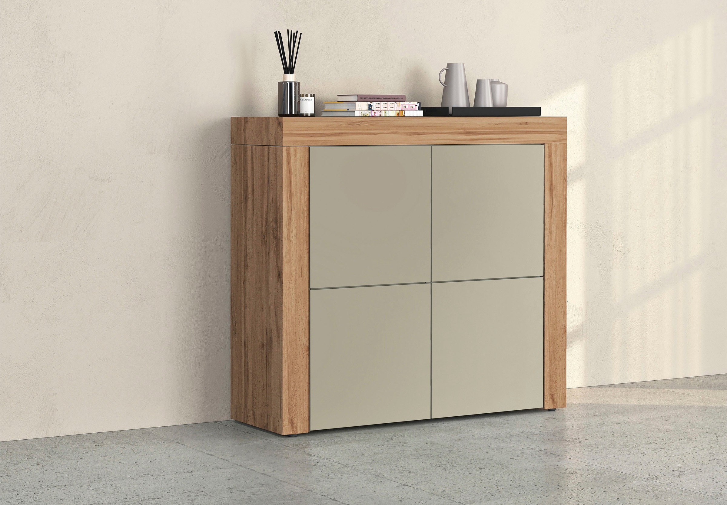 OTTO home Highboard "CHRONOS Breite 140 cm mit 4 Türen und 8 Fächer Made in günstig online kaufen