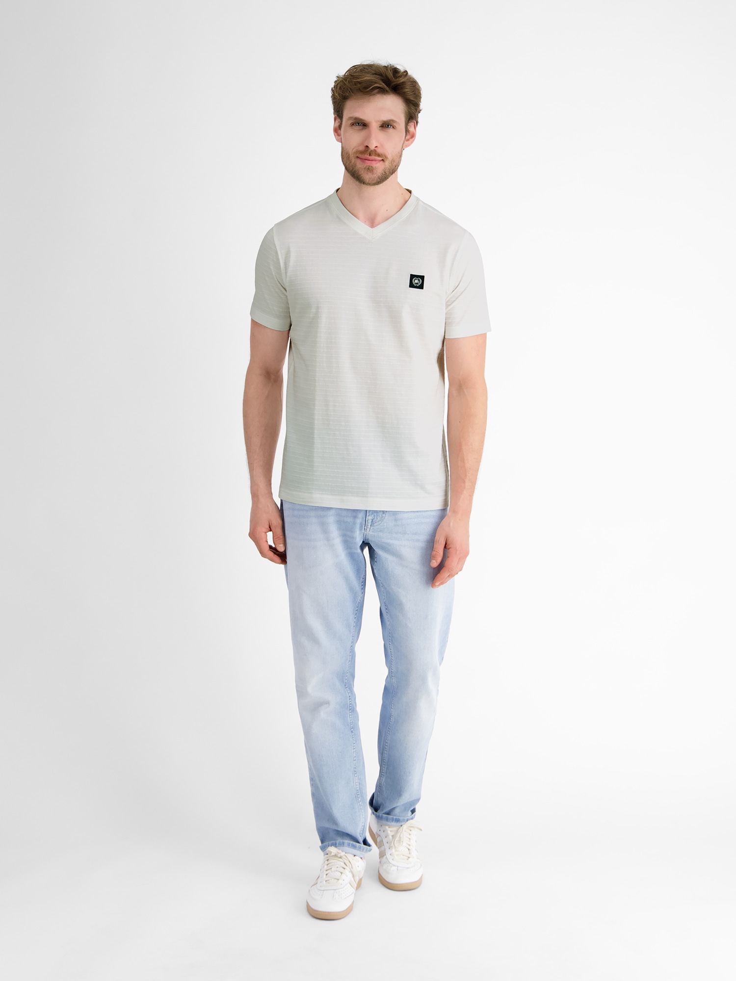 LERROS T-Shirt »LERROS Herren T-Shirt mit V-Ausschnitt«