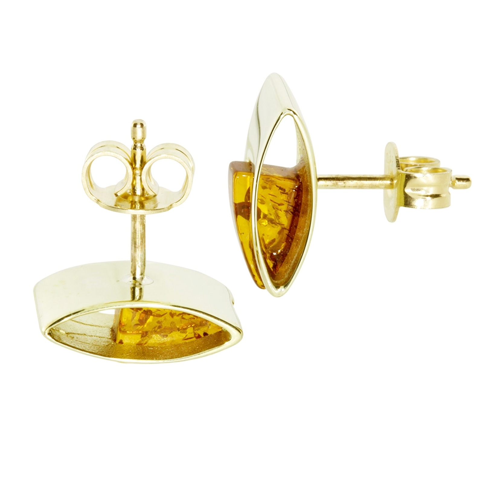OSTSEE-SCHMUCK Paar Ohrstecker »- Zera - Gold 333/000 - Bernstein«