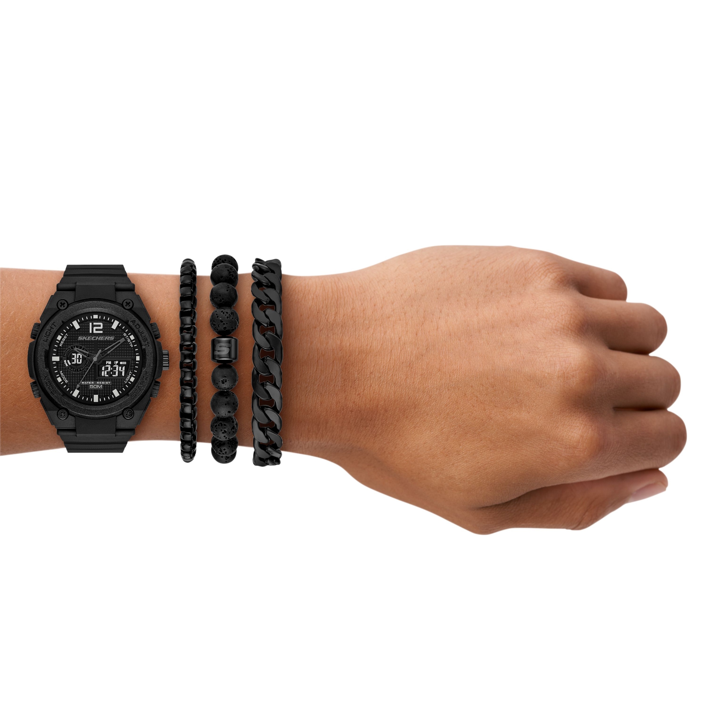 Skechers Chronograph »Ana-Digi Set« Quarzuhr, Armbanduhr, Ideal auch als Geschenk, analog, digital, Tag