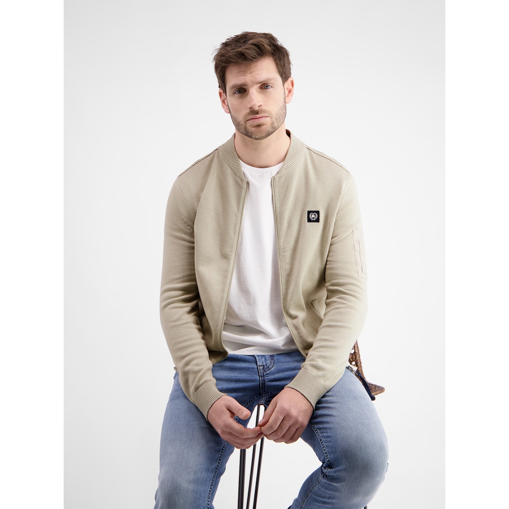 LERROS Strickjacke »LERROS Rundhals Strickjacke für Herren«