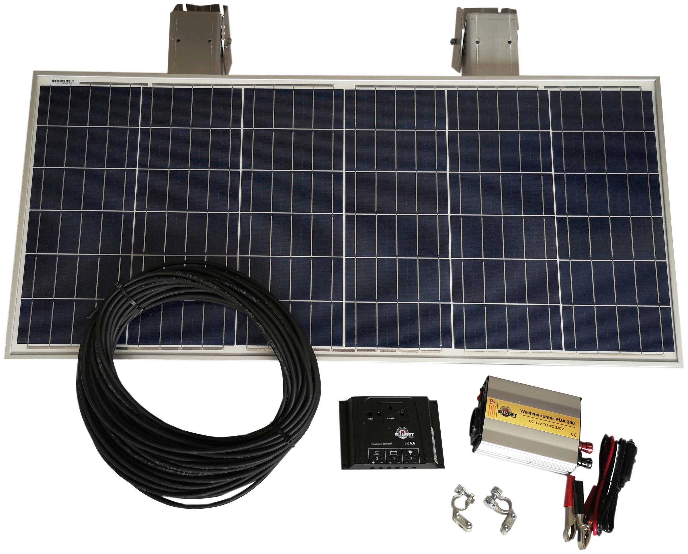 SUNSET Solarmodul "Spar-Stromset 65 W, 230 V", silber, Solarmodule