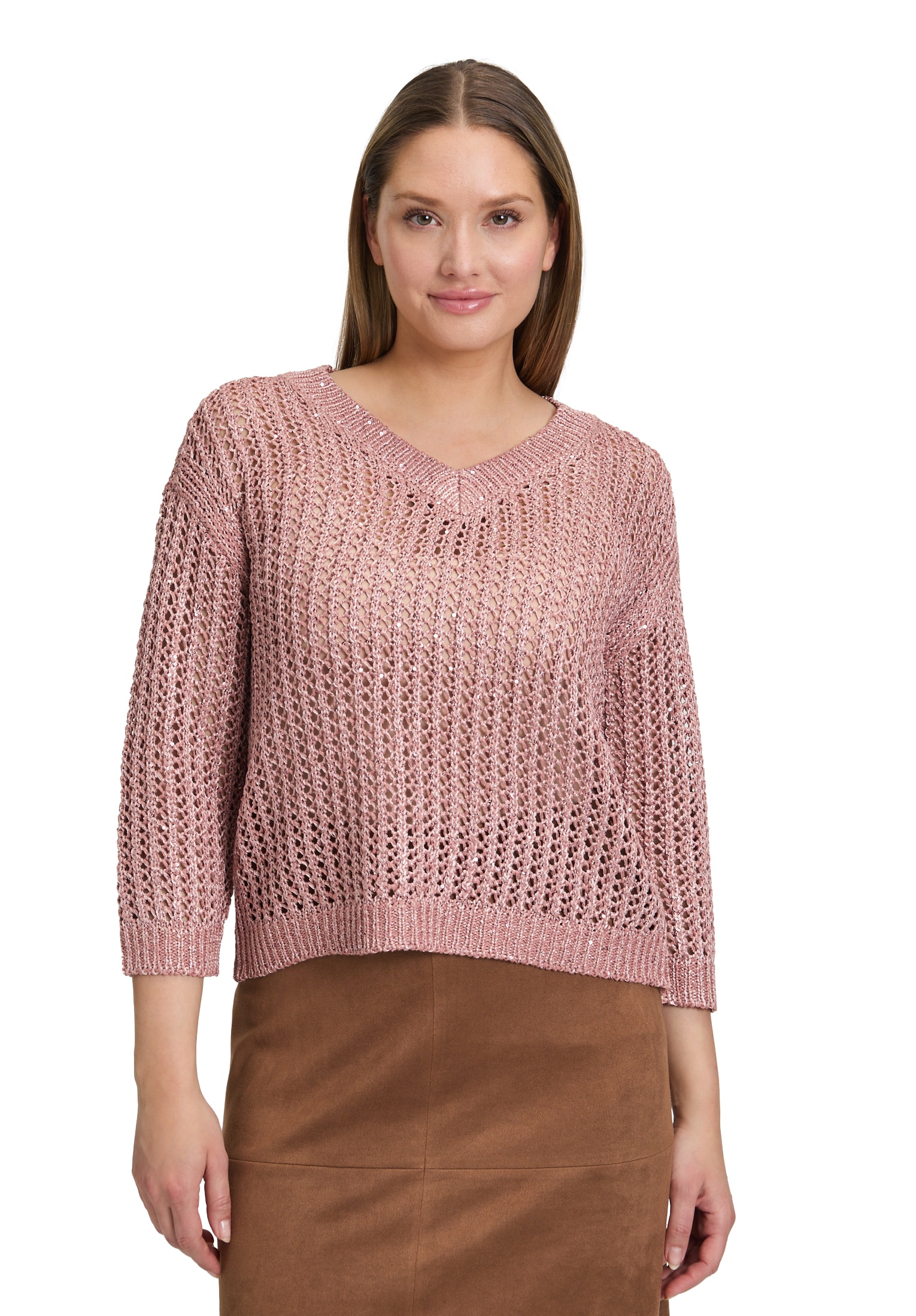 Betty Barclay Strickpullover "Damen Lochstrick-Pullover mit Pailletten" 1 S günstig online kaufen
