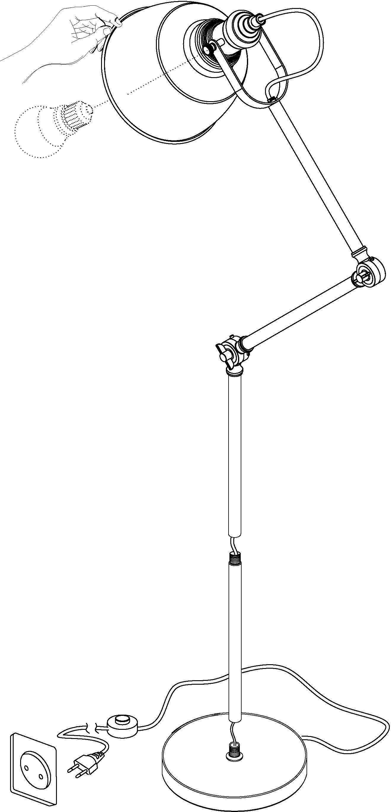 EGLO Stehlampe »THORNFORD«, 1 flammig-flammig