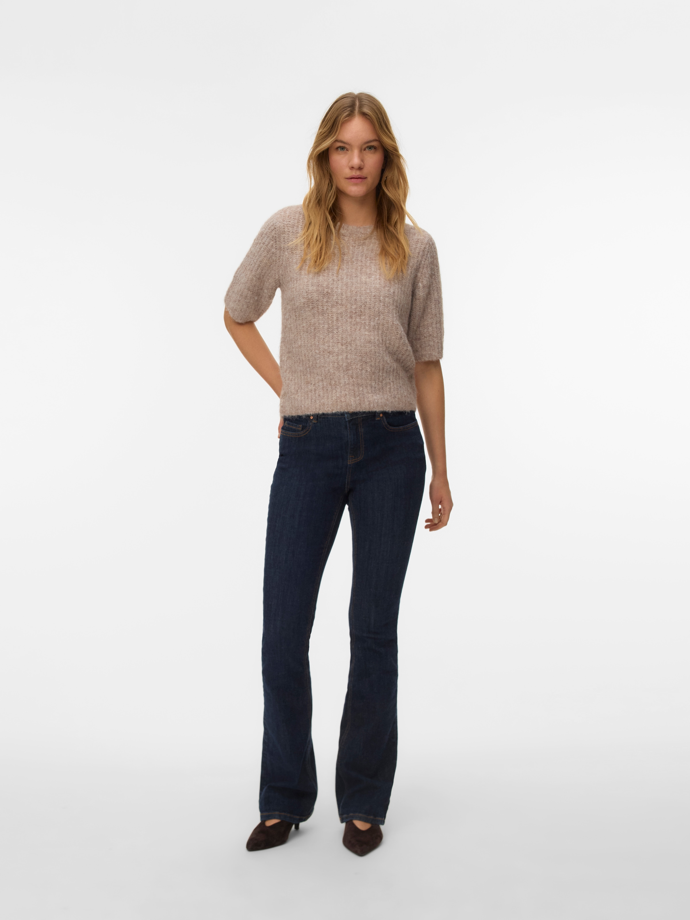 Vero Moda Strickpullover »VMAWSOME 2/4 O-NECK PULLOVER NOOS«