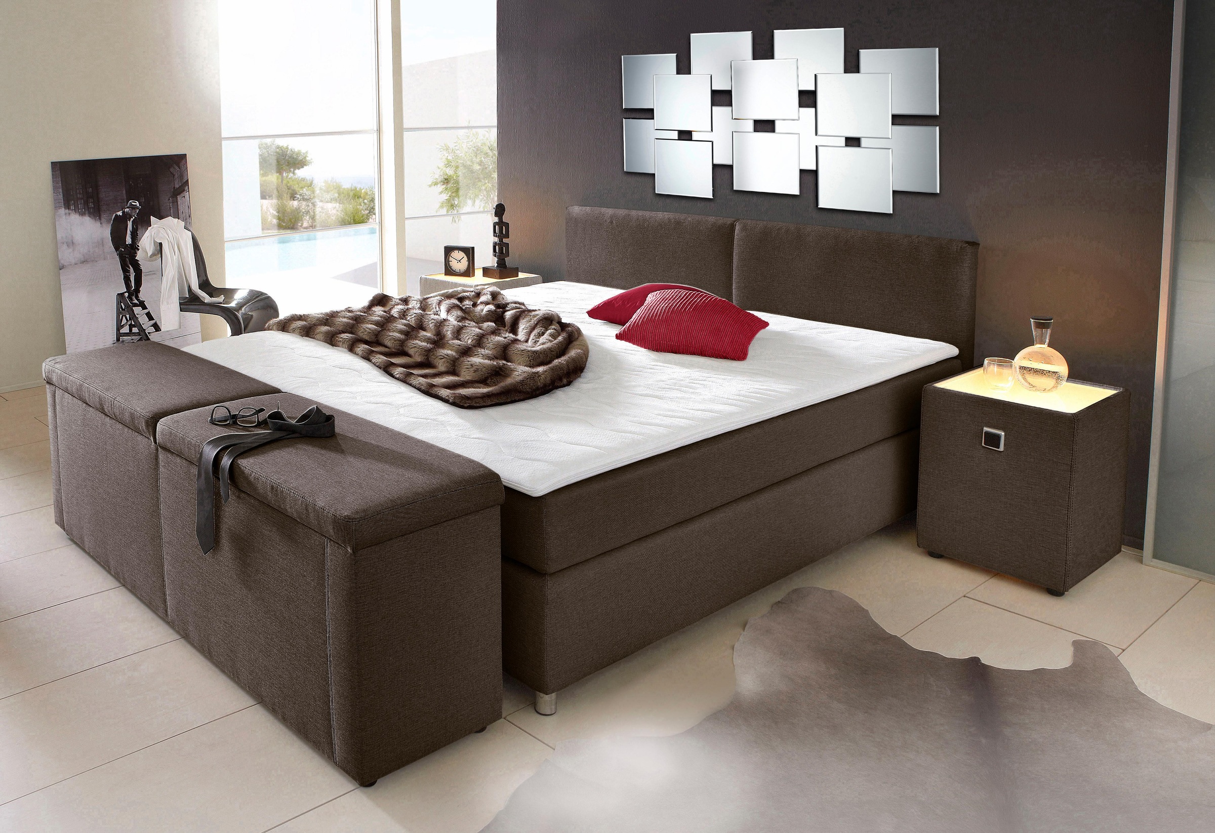 INOSIGN Boxspringbett Ascari, inkl. Topper