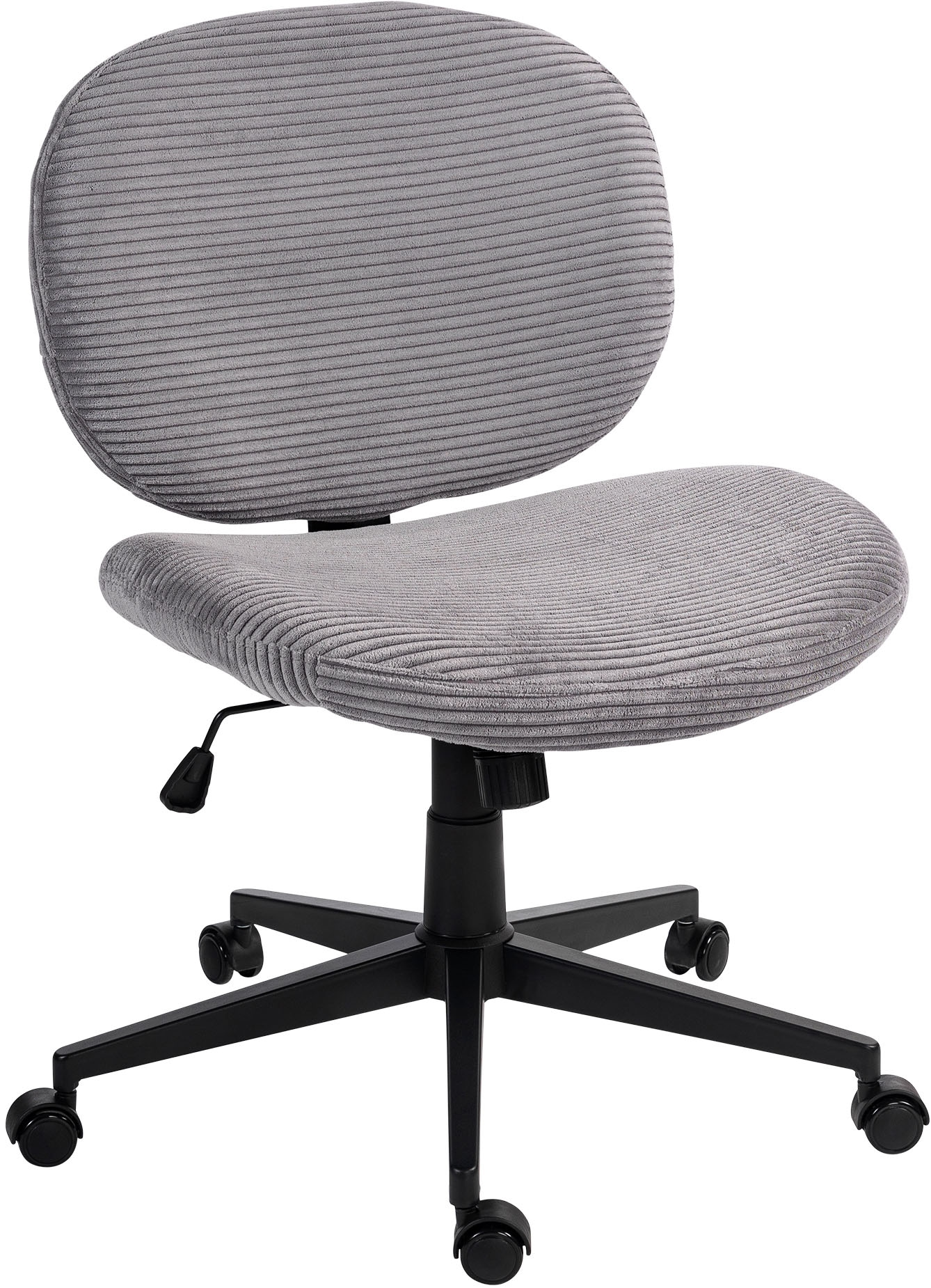 Drehstuhl DUO COLLECTION, B:61cm H:90cm T:68cm, grau, 100% Polyester, Büro, Stühle, "Tilo", Sitzhöhenverstellung, Wippmechanik,