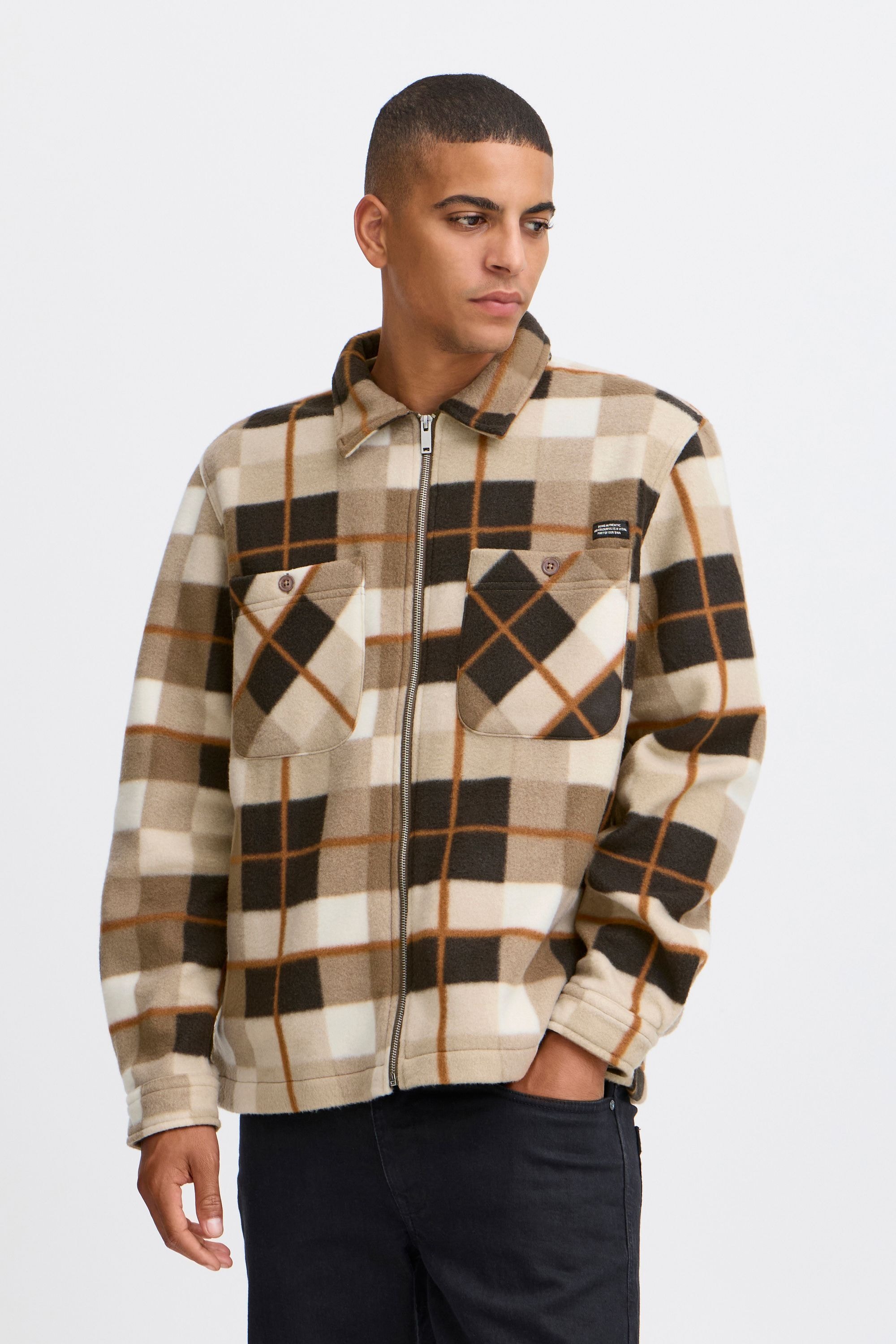 Blend Kurzjacke "BHShirt Fleece" ohne Kapuze Karierte Hemdjacke aus Fleece günstig online kaufen