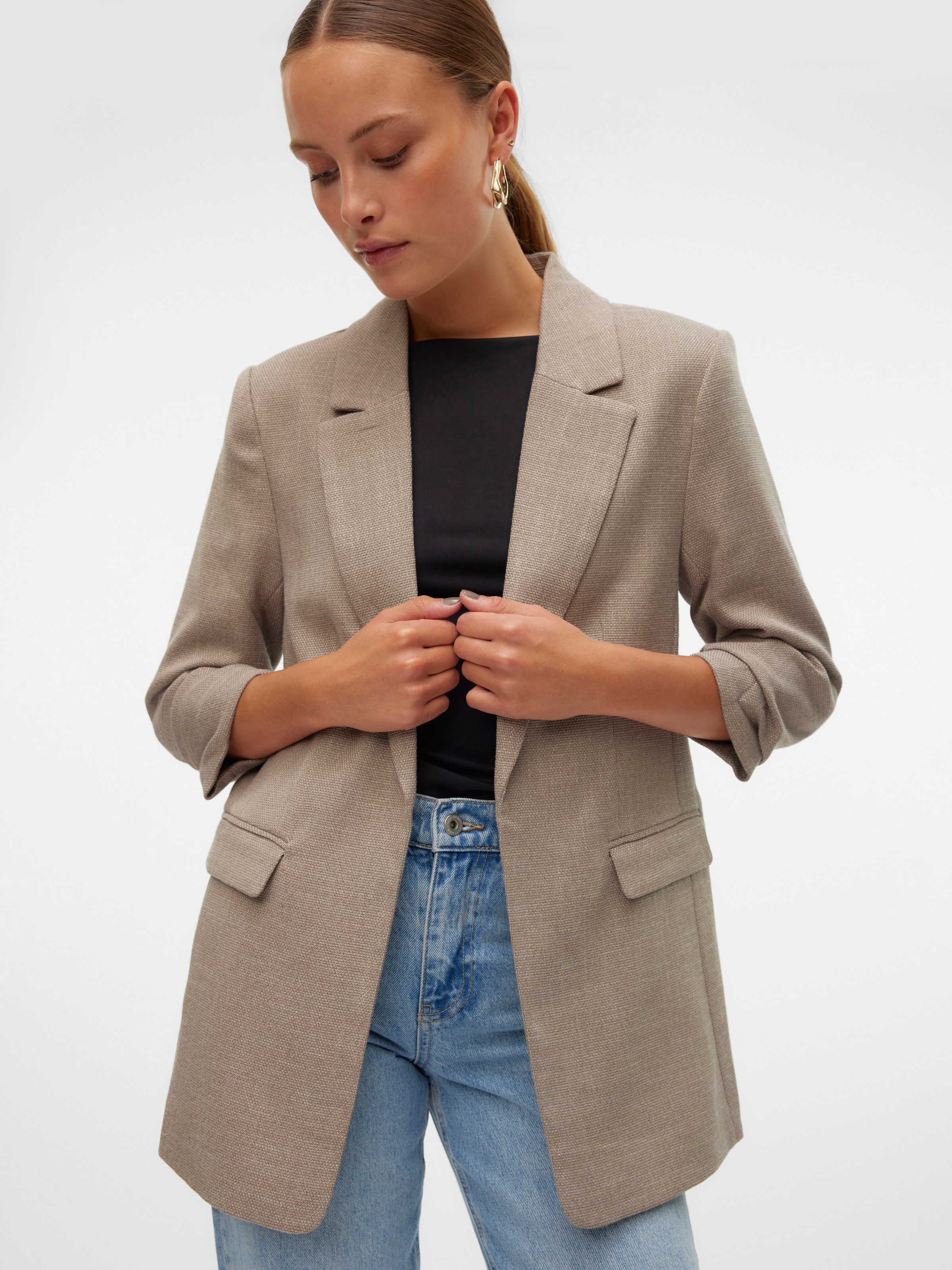 Vero Moda Longblazer "VMFRIDA LS REGULAR BLAZER NOOS", ohne Verschluss und günstig online kaufen