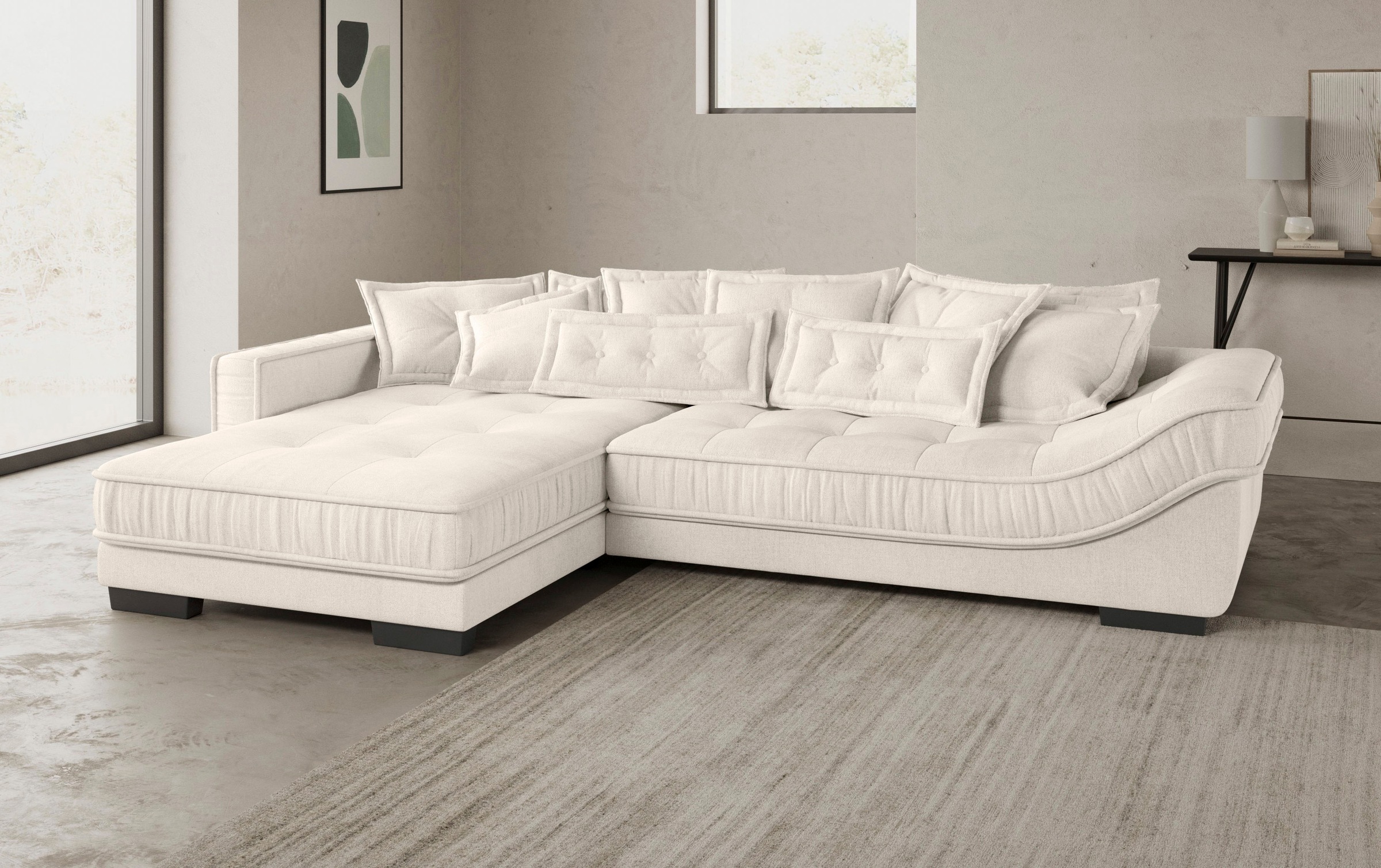 Mr. Couch Ecksofa »Diwan II DuraFlex L-Form«, DuraFlex-Kaltschaumpolsterung, bis 140 kg, 4 Bezugsqualitäten