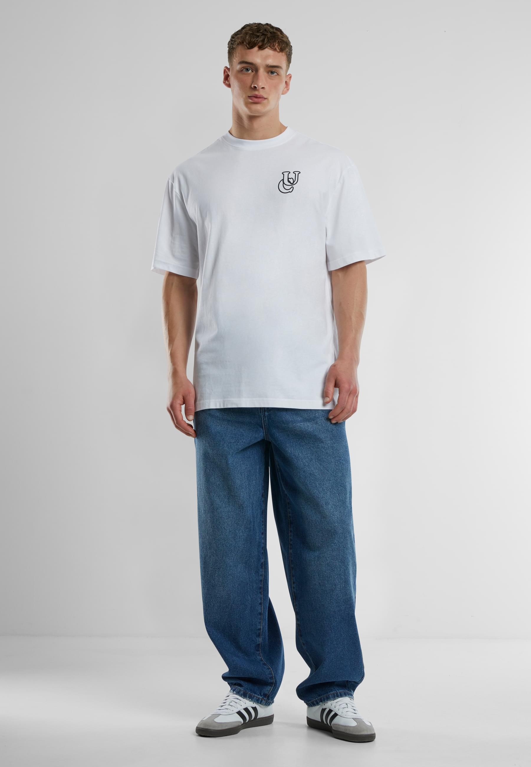 URBAN CLASSICS T-Shirt »Urban Classics UC Shiny Logo Tall Tee«, (1 tlg.)