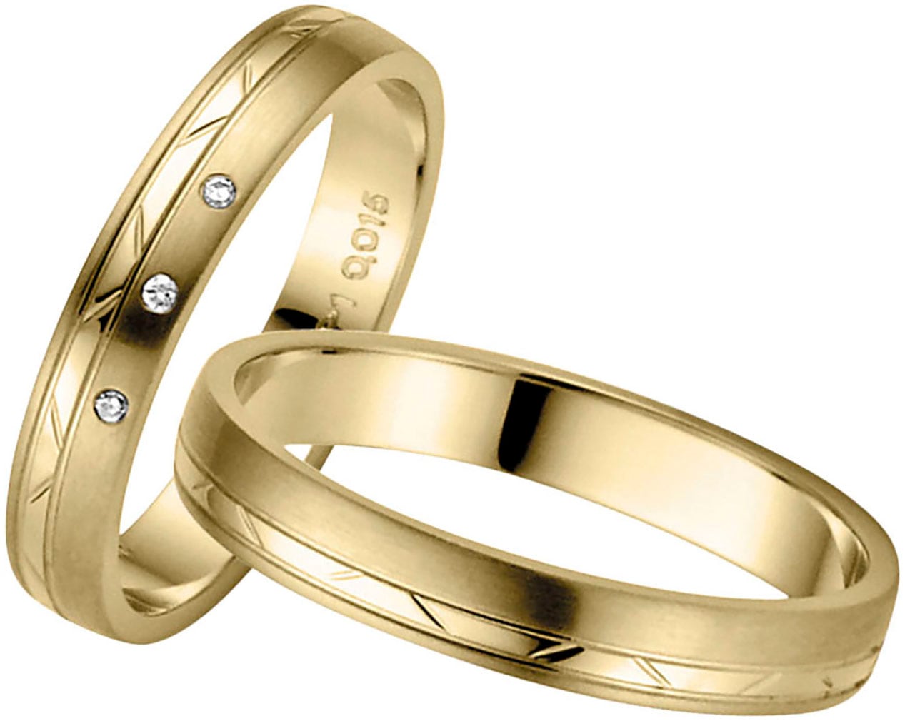 Firetti Trauring »Schmuck Geschenk Gold 375 Hochzeit Ehering "LIEBE"«, Made in Germany - wahlweise mit oder ohne Brillanten