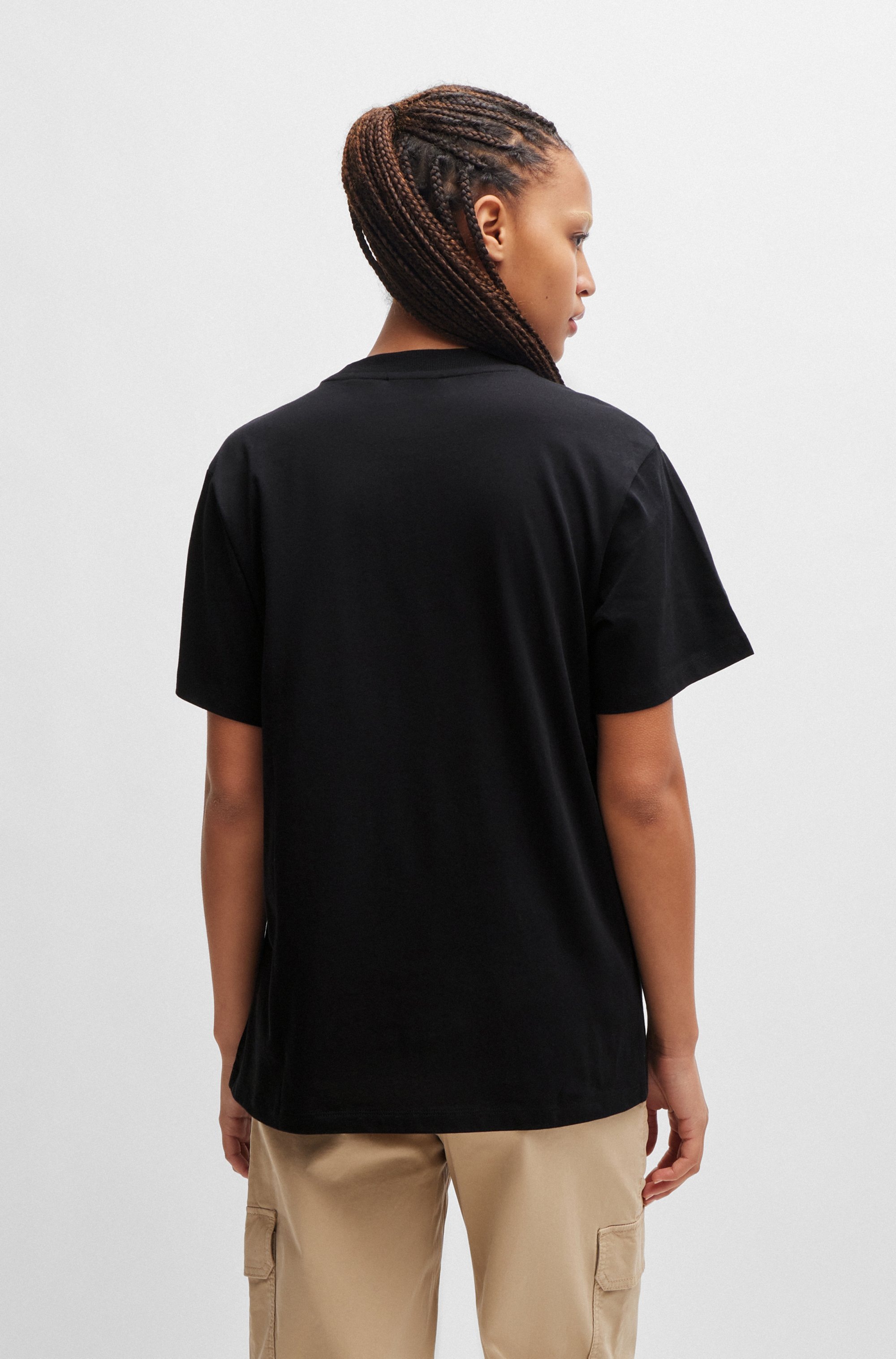 HUGO Blue T-Shirt "Vintage Tee", mit Logo-Badge günstig online kaufen