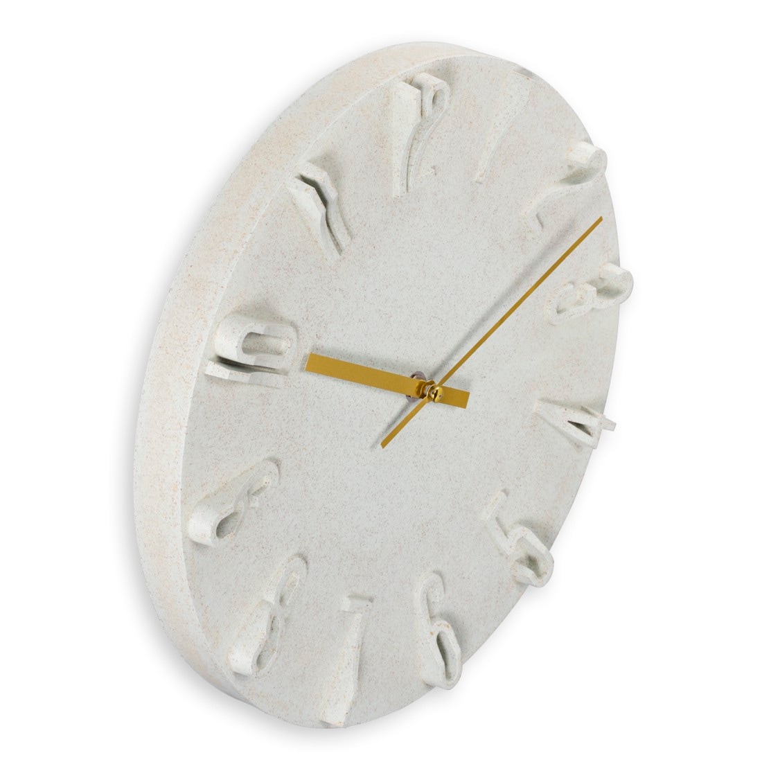 Hama Wanduhr »Uhr "Korfu", Ø 30 cm, ohne Ticken, Beige«, 3D-Ziffern, geräuscharm