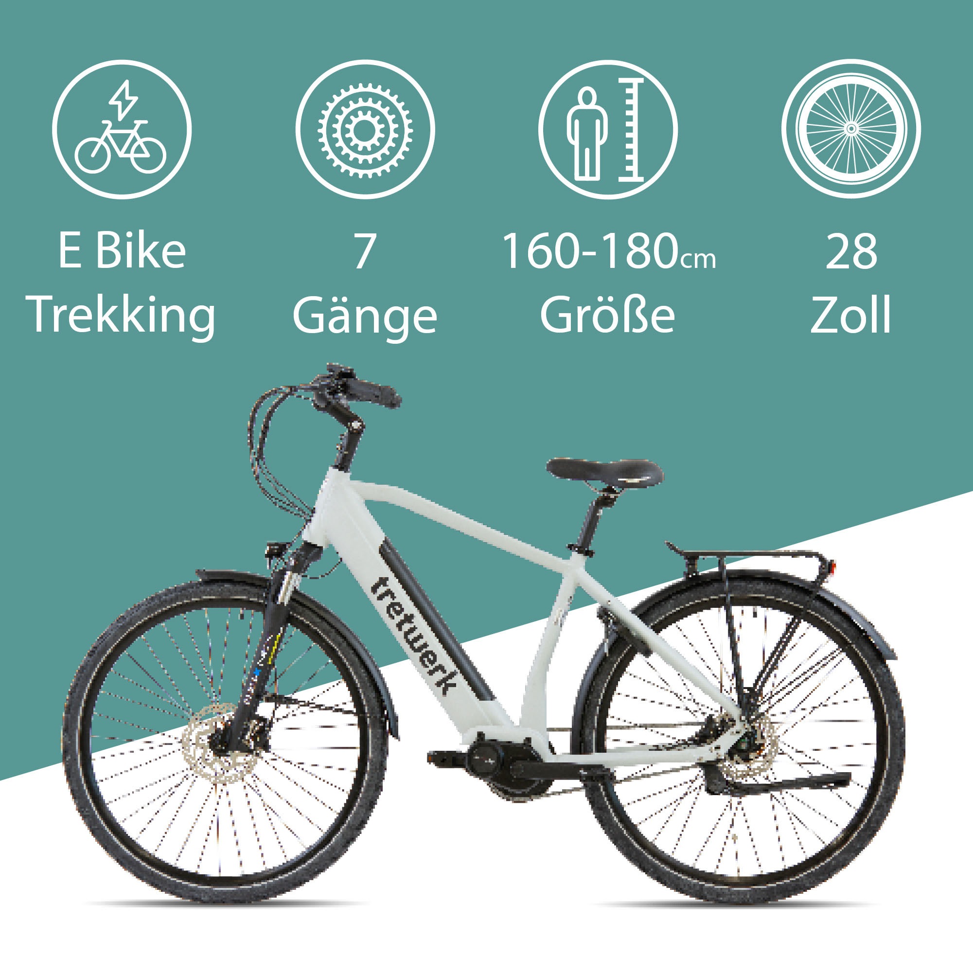 Tretwerk E-Bike »Sonic Nexus«, 7 Gang, Mittelmotor 250 W, Pedelec, Elektrofahrrad für Damen u. Herren