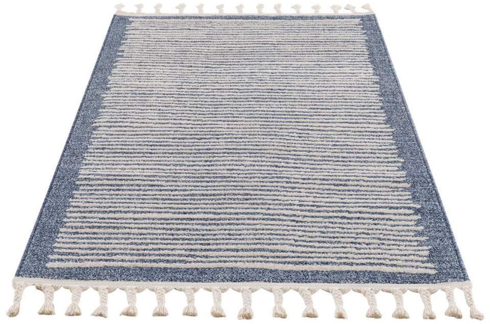 Carpet City Läufer "Art 2231", rechteckig, 7 mm Höhe, Kurzflor, mit Kettfäden, Streifen-Muster, ideal für Flur & Diele