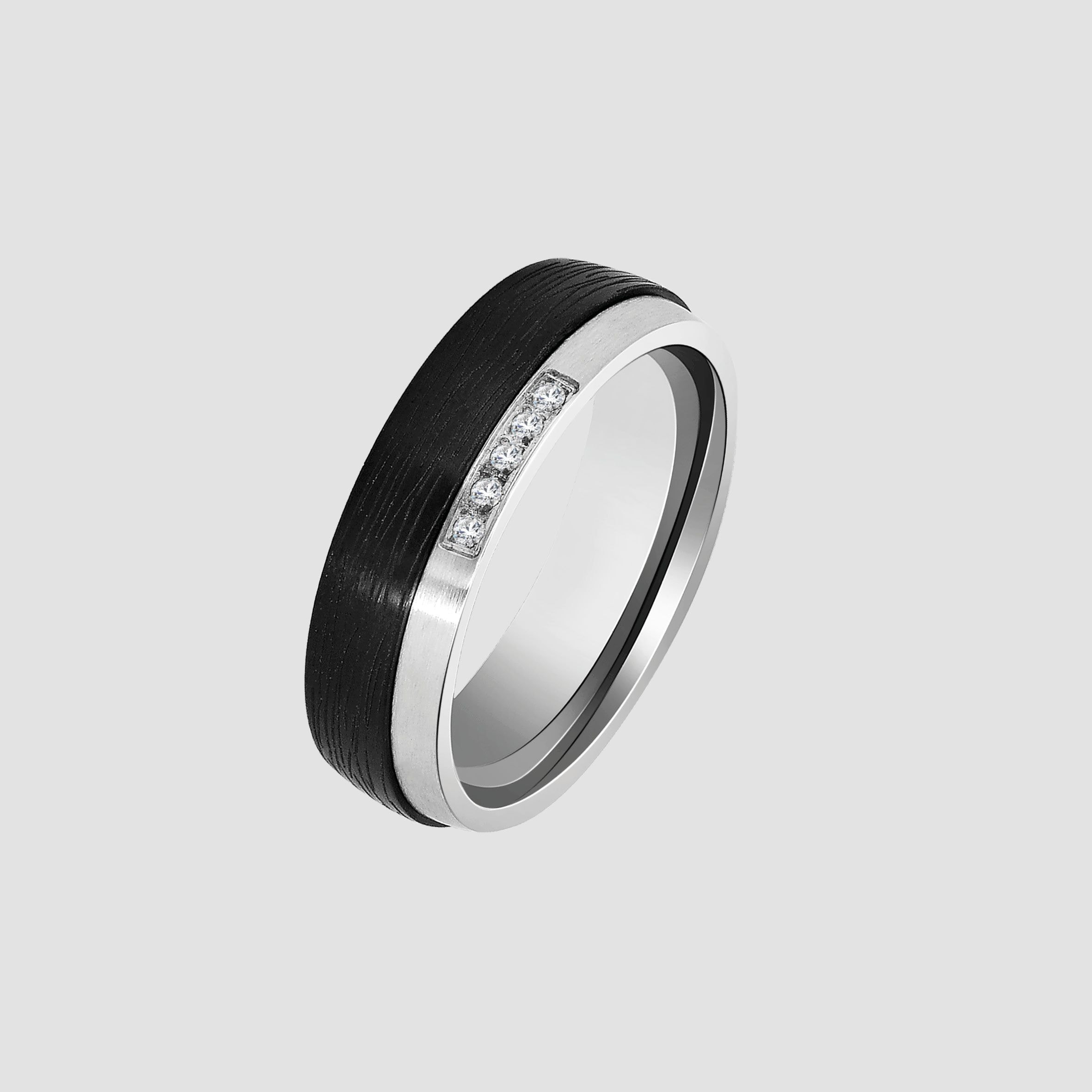 Adelia's Stainless Steel Women's Ring White Size 56