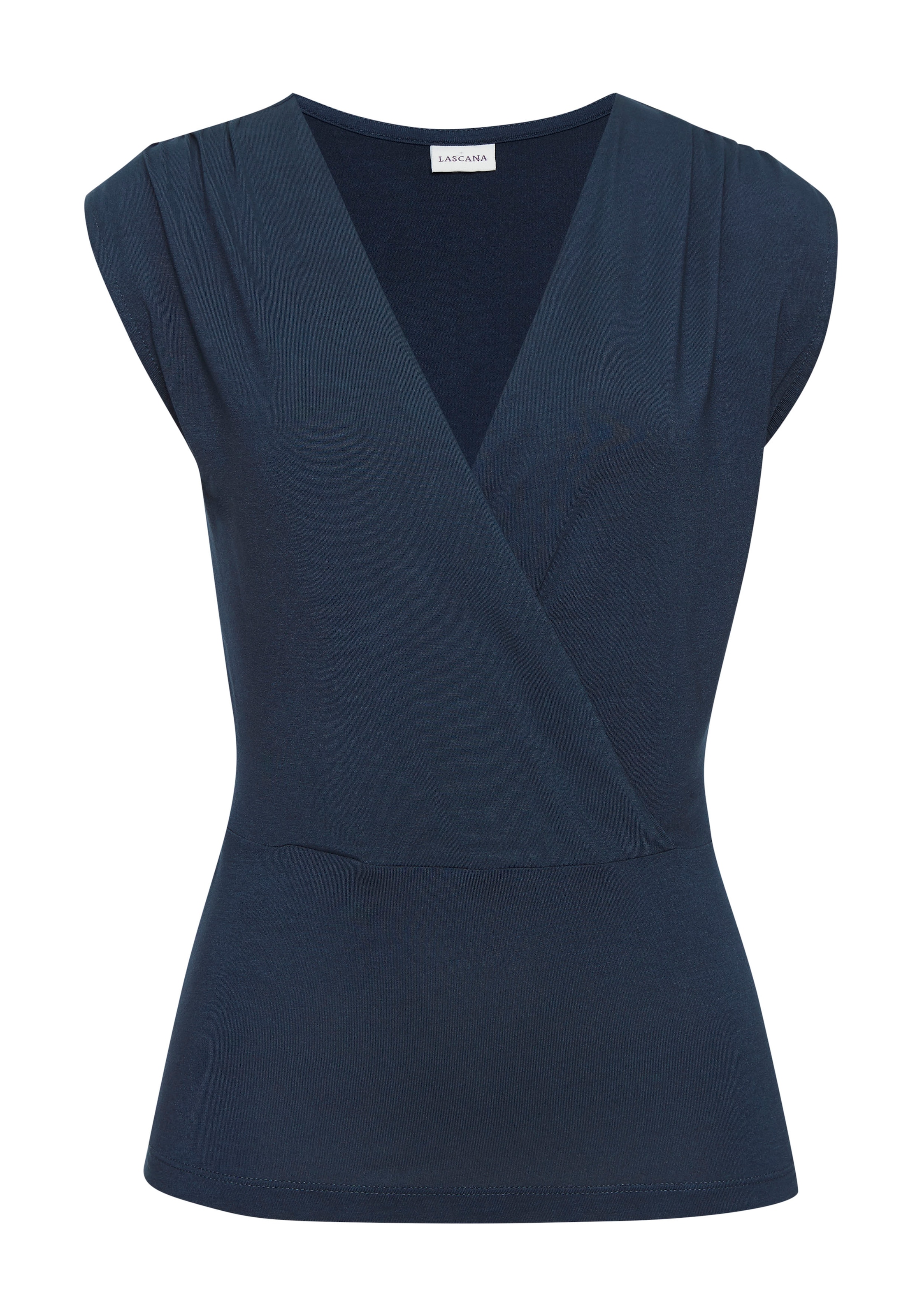 LASCANA Shirttop, mit dezenten Raffungen an der Schulter, elastisches Damentop