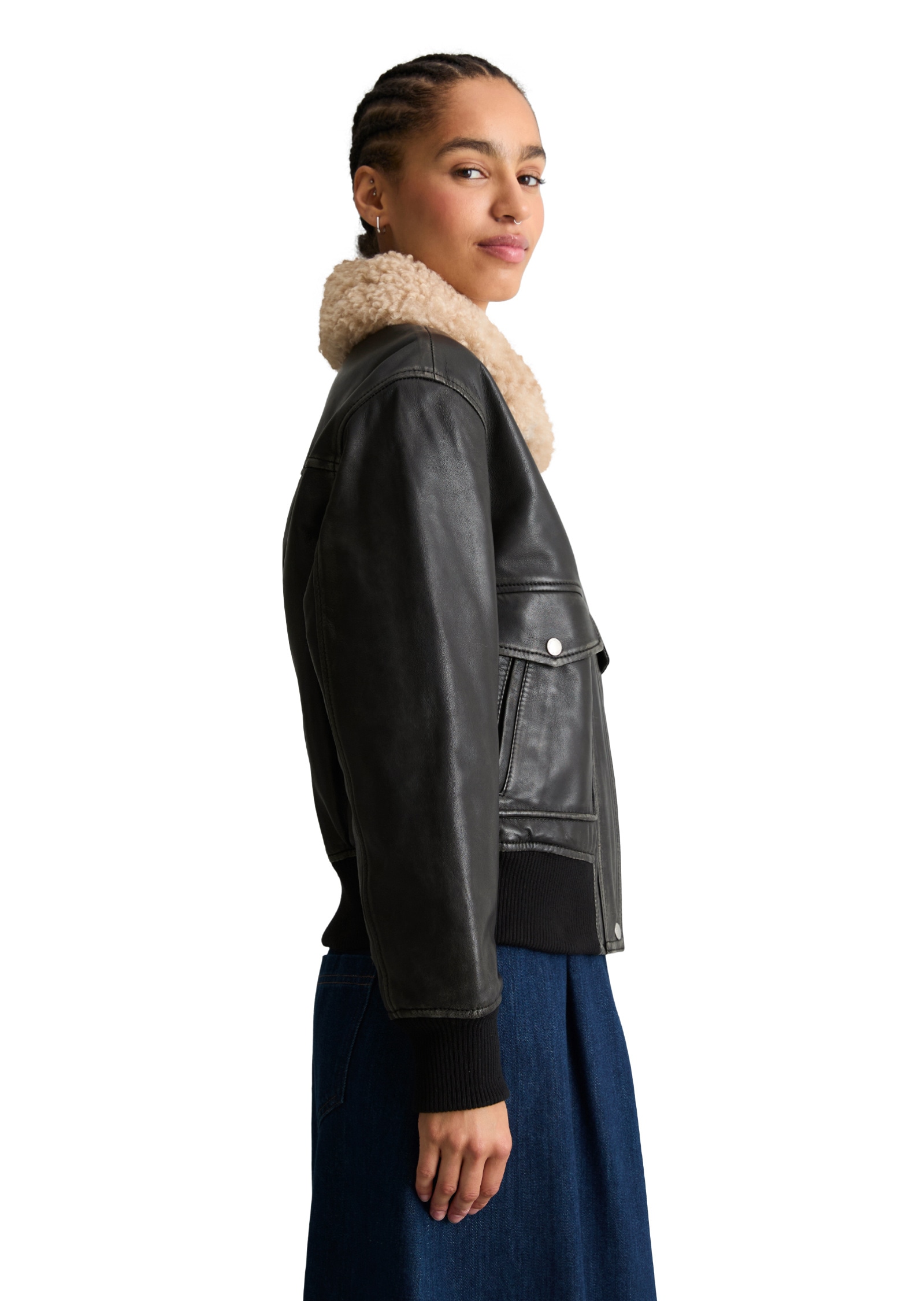 Marc O'Polo DENIM Lederjacke »aus softem Lammnappaleder«