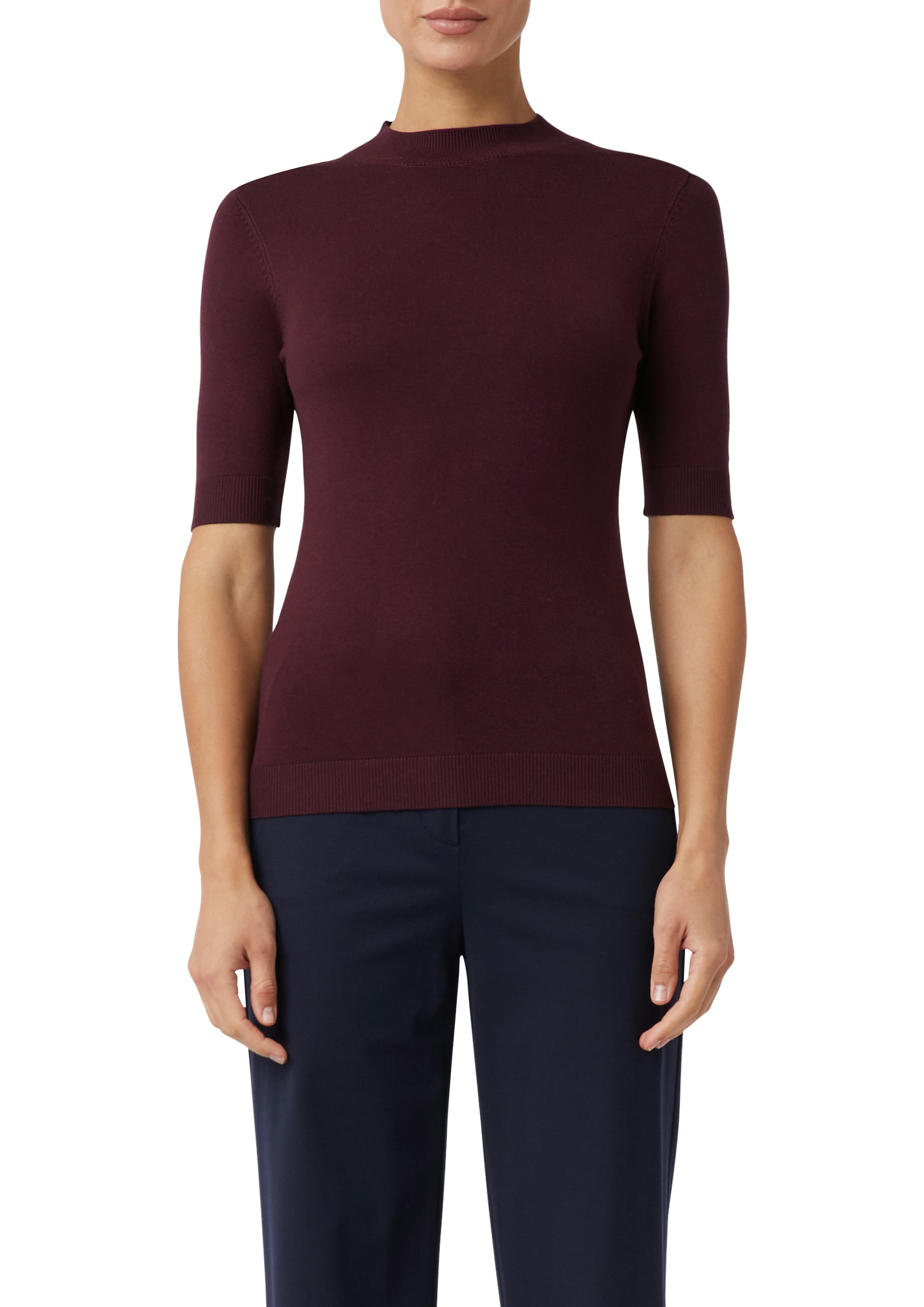 Comma Strickpullover halbarm, mit Stehkragen günstig online kaufen