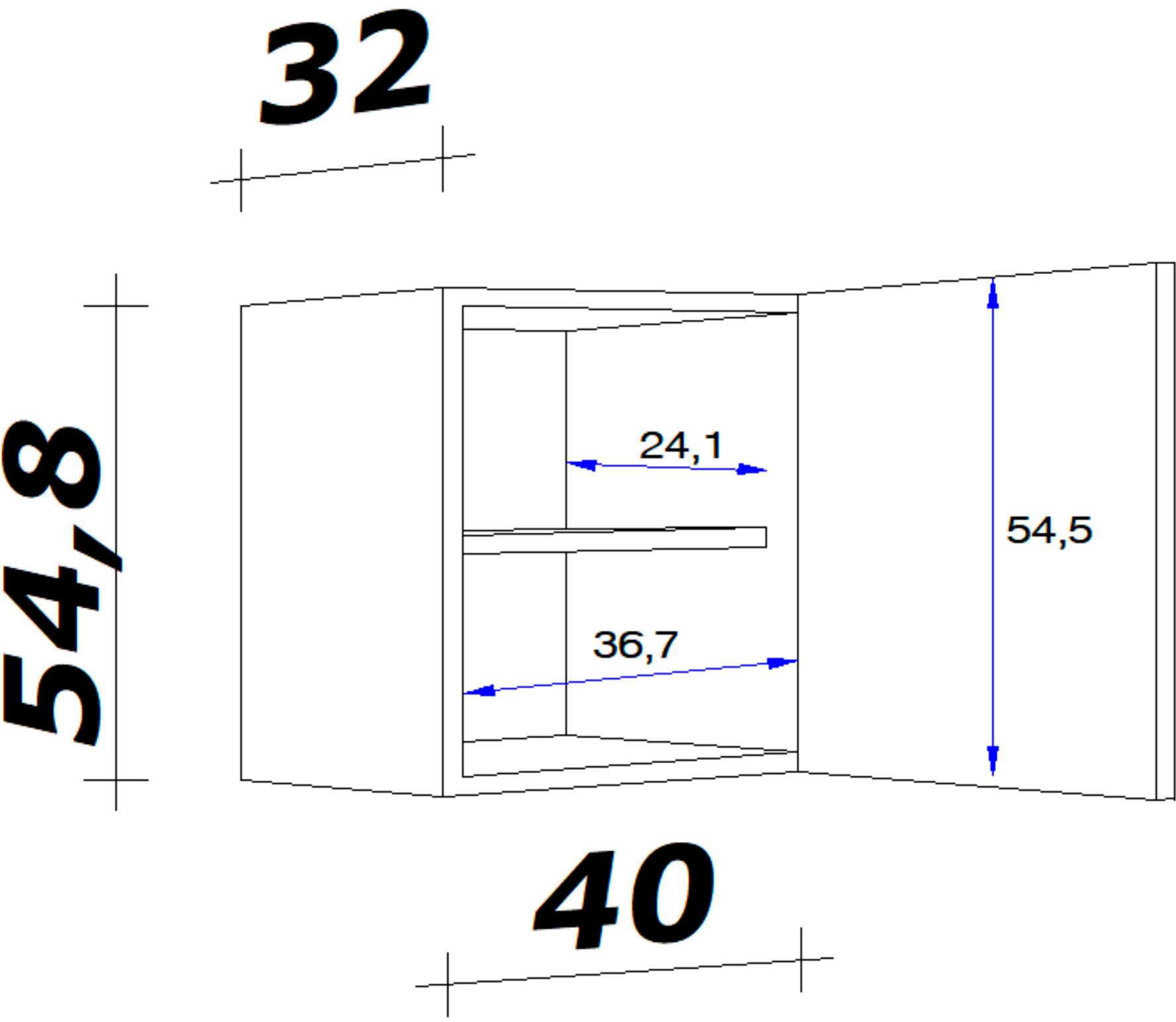 cm bestellen Flex-Well (B BAUR »Nano«, H x x T) Hängeschrank | x x 40 54,8 32