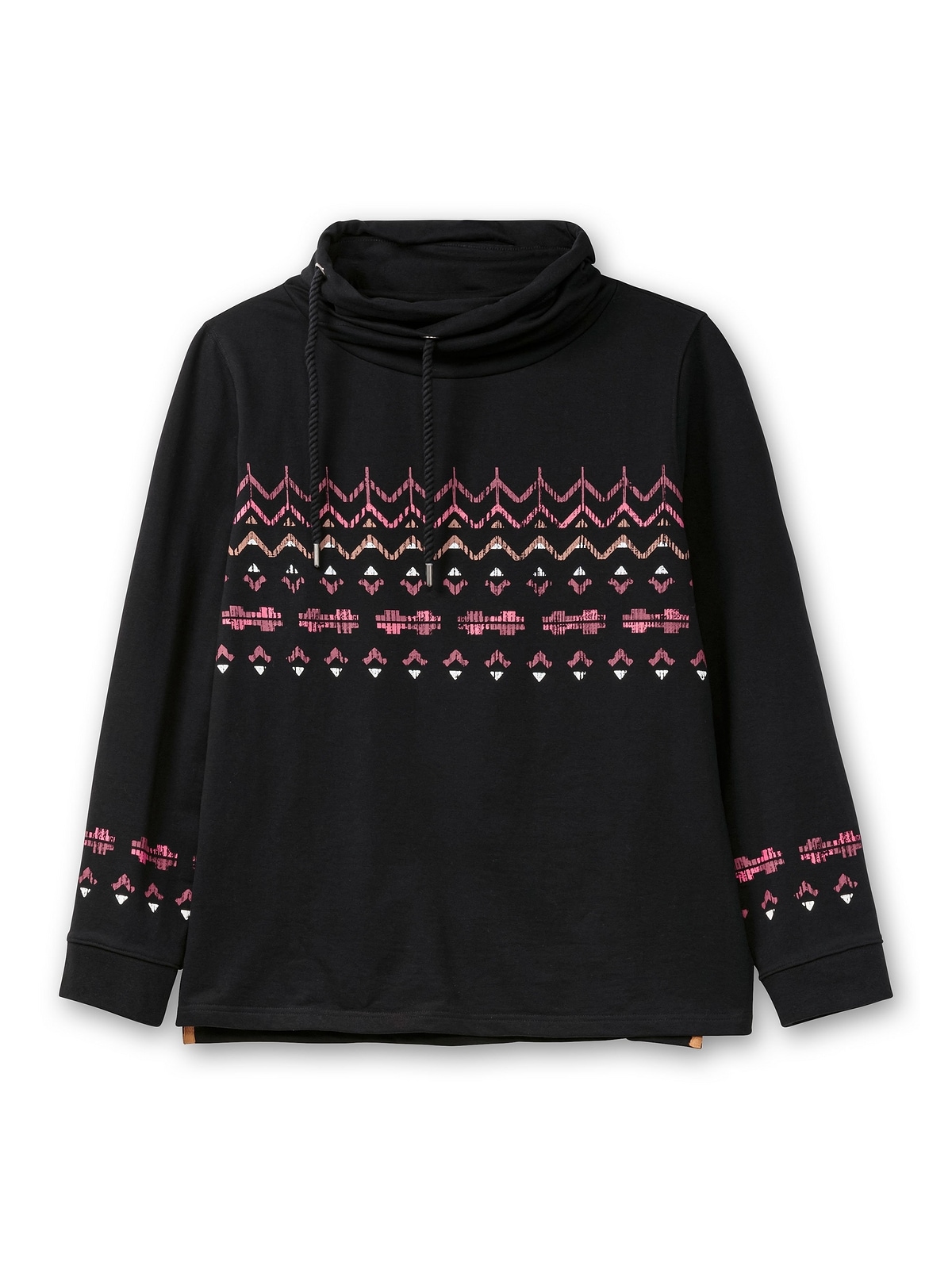 Sheego Sweatshirt »Große Größen«, mit Norwegerprint und weitem Stehkragen