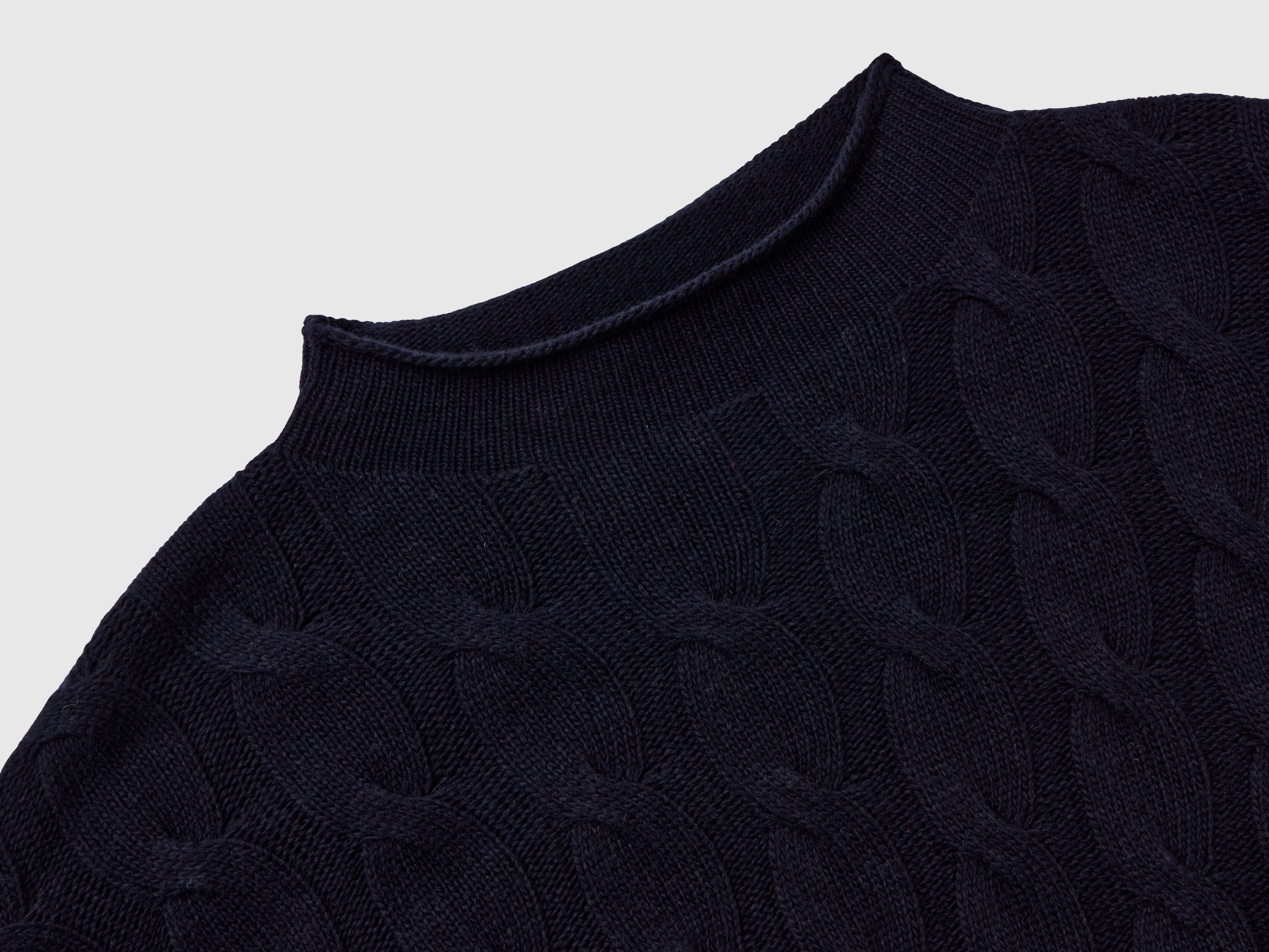 United Colors of Benetton Strickpullover, mit Zopfstrick-Muster