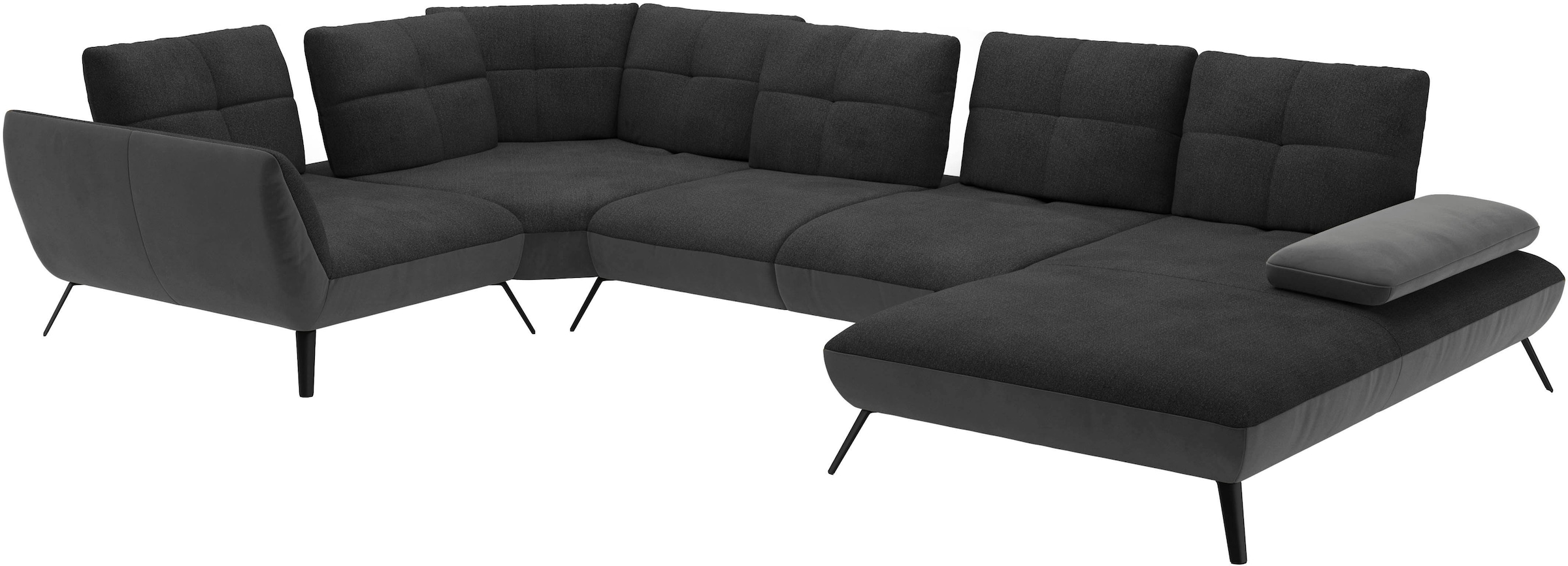 Places of Style Wohnlandschaft »Mikado U-Form«, inkl. Sitztiefenverstellung und Armteilverstellung