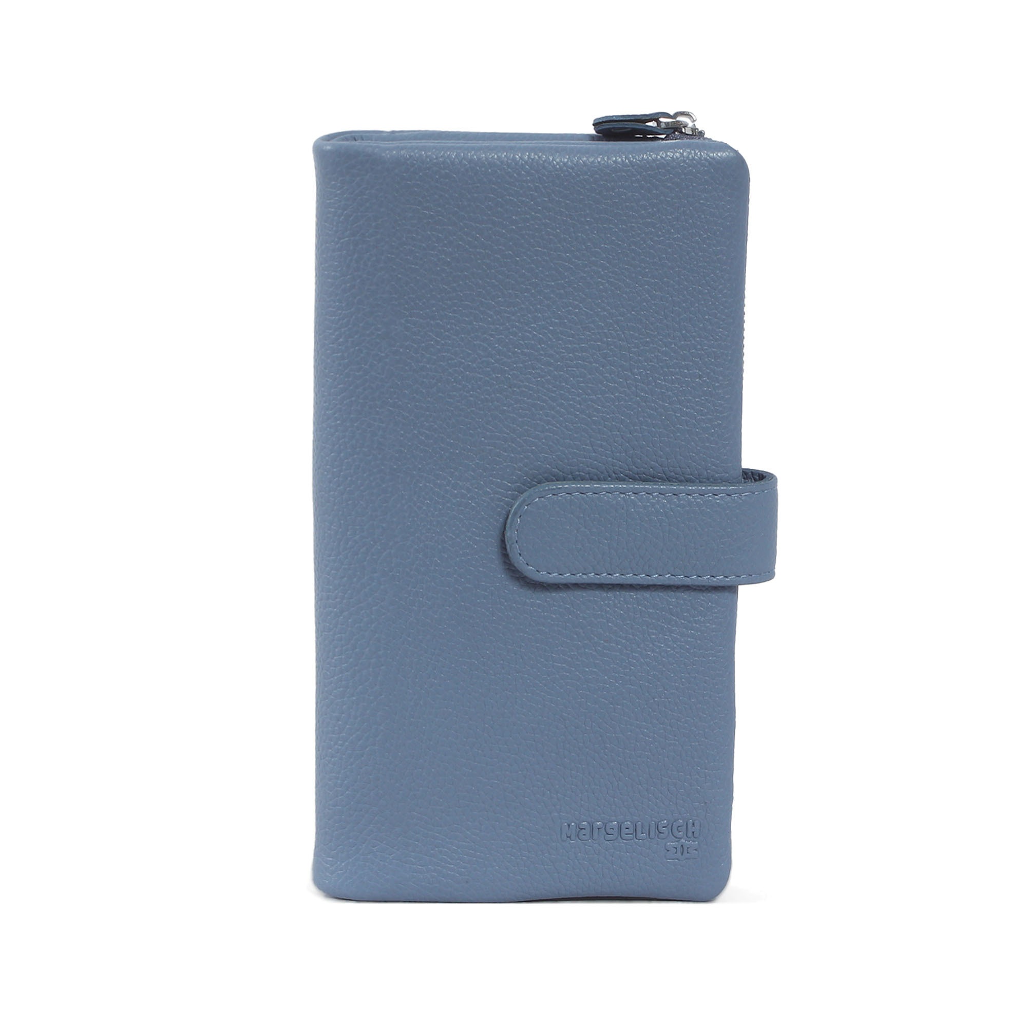 "Geldbörse MARGELISCH ""New York 3"", Damen, blau (sky blau), Leder, Kleinlederwaren, aus LWG zertifiziertem Leder"